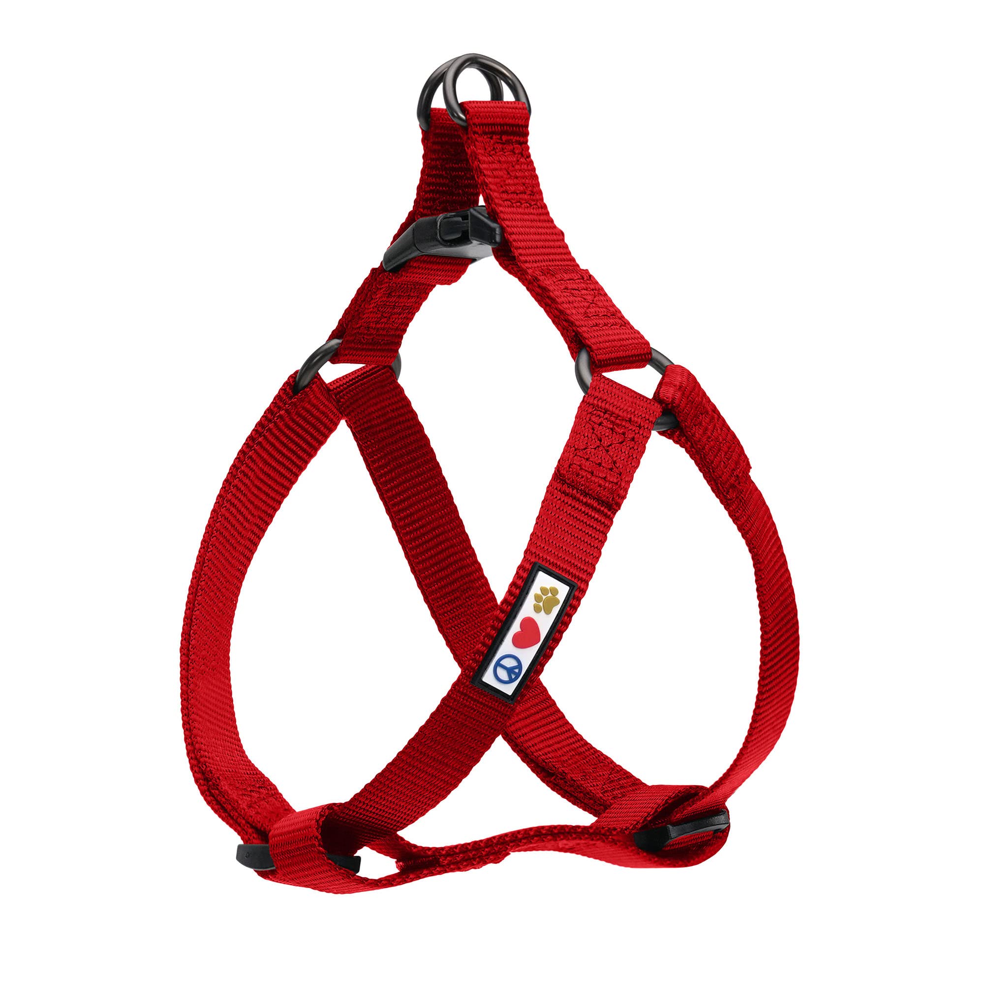 Pawtitas Solid Color Step-In Dog Harness - Red, Large, For Training & Walking Your Puppy