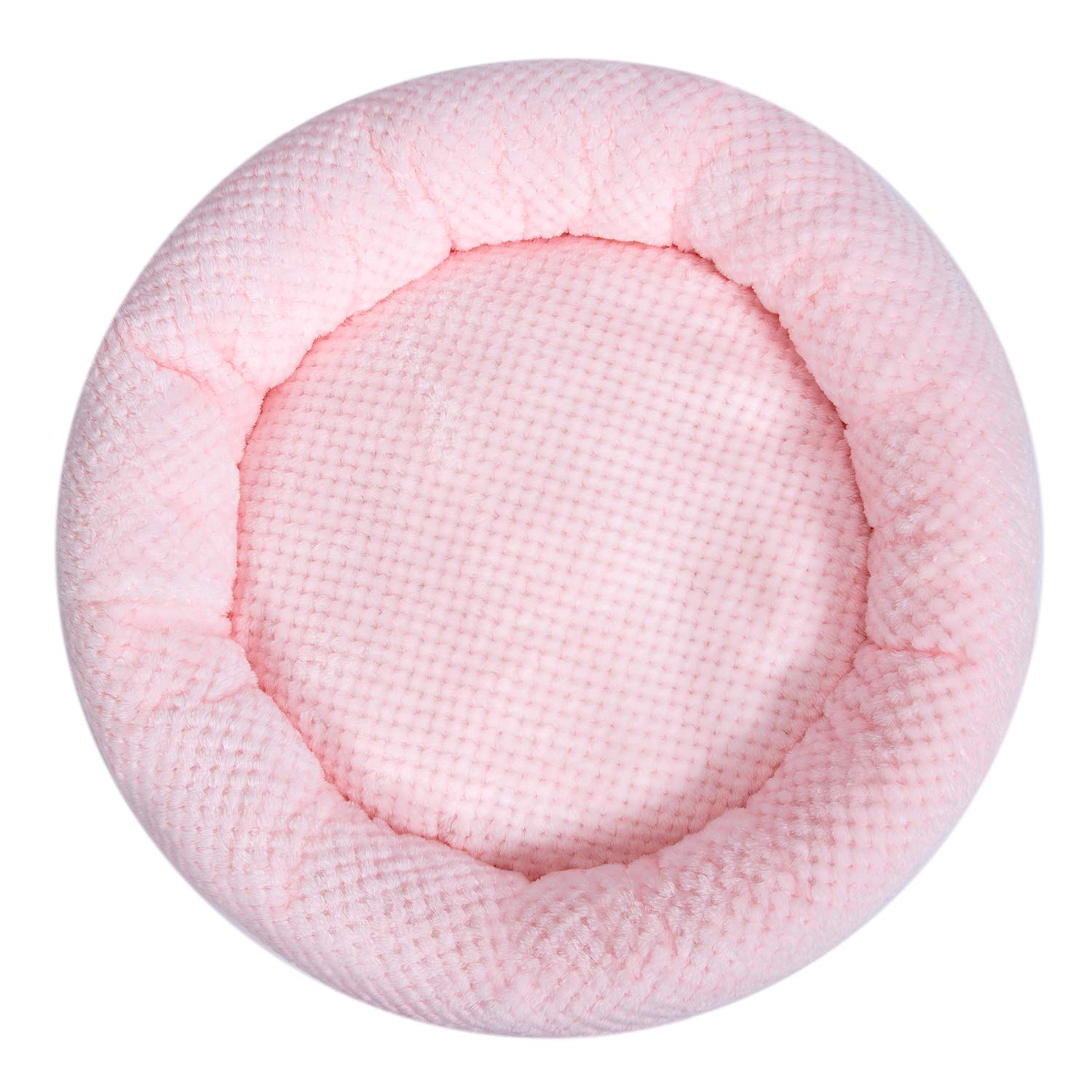 Wonder Miracle Fuzzy Deluxe Pet Beds, Super Plush Dog Or Cat Beds Ideal For Dog Crates, Machine Wash & Dryer Friendly (24' X 24', Pink)
