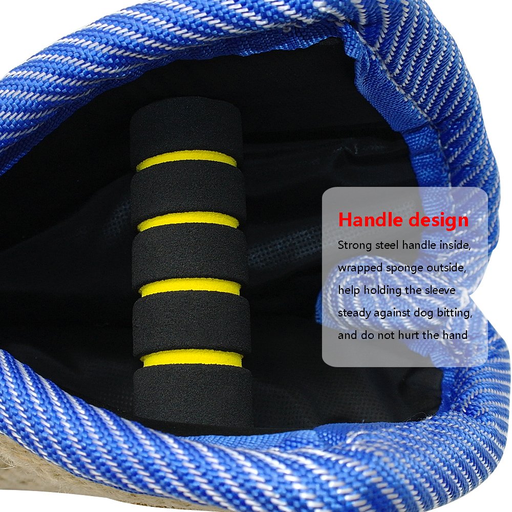 Pet Artist Jute/Linen Bite Wedge Bite Pillow 2 Handle With 1 Loop Tug Toy 14'(36Cm) 8'(20Cm) Training Toy For Medium To Large Dogs Ideal For German Shepherd/American Bully/Pitbulls/Rottweilers