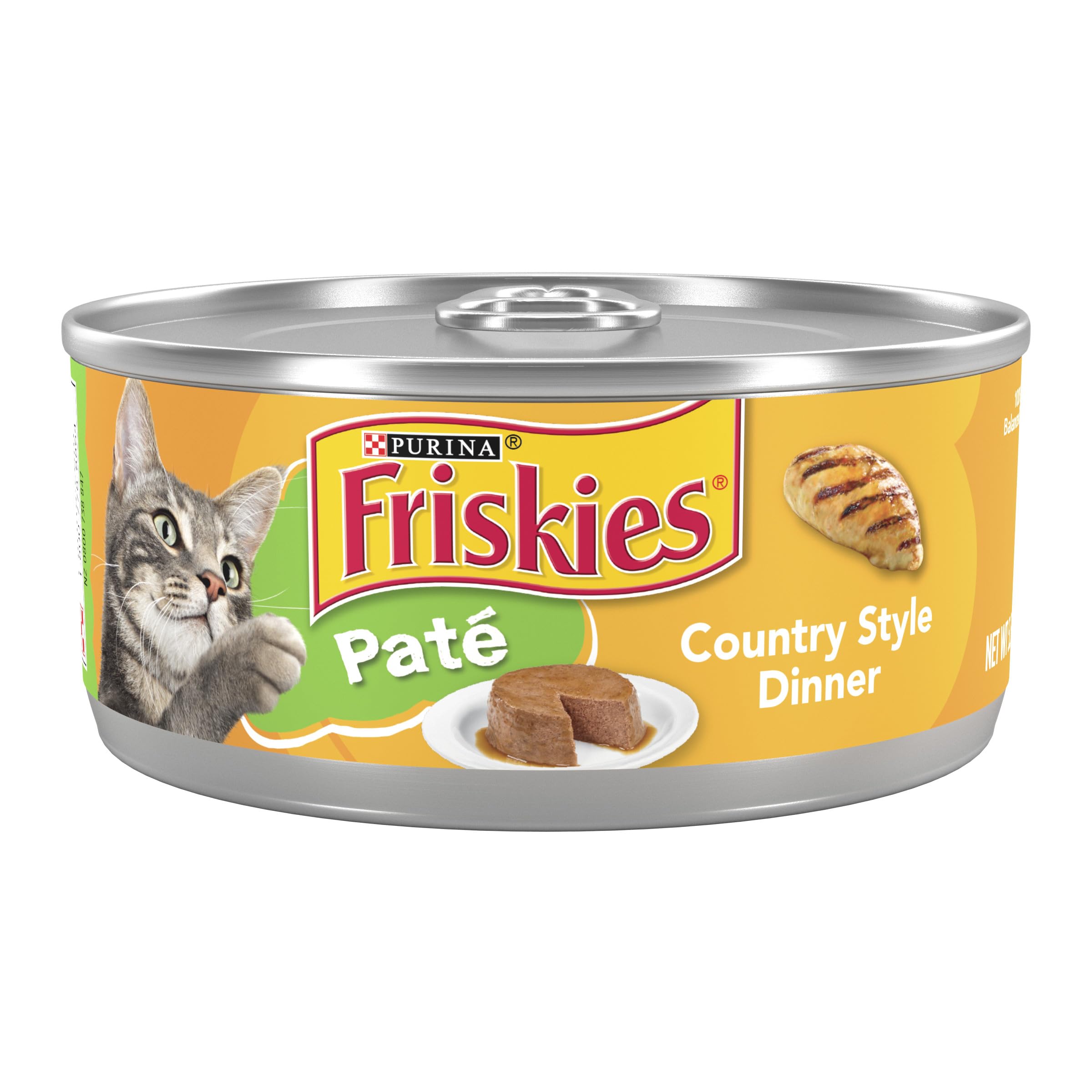 Purina Friskies Wet Cat Food Pate, Country Style Dinner - (Pack of 24) 5.5 oz. Cans