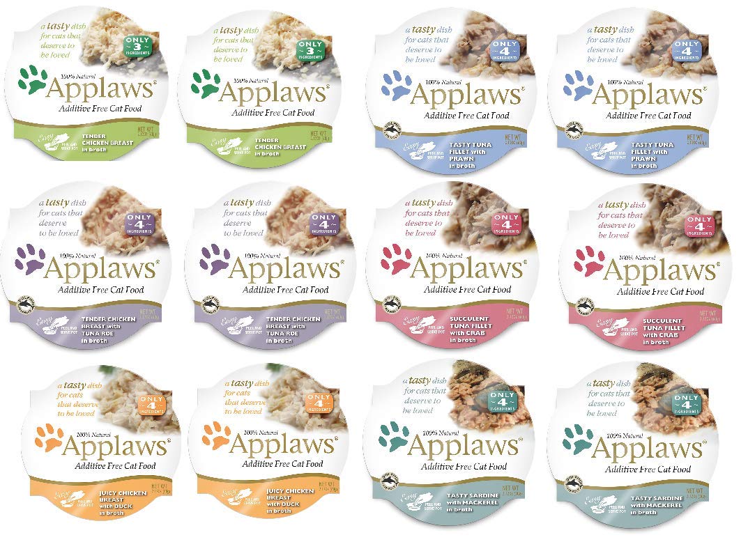 Applaws Peel and Serve Cat Food in Broth 6 Flavor Variety Bundle, 2.12 Ounces Each (12 Pots Total) by Applaws Layers