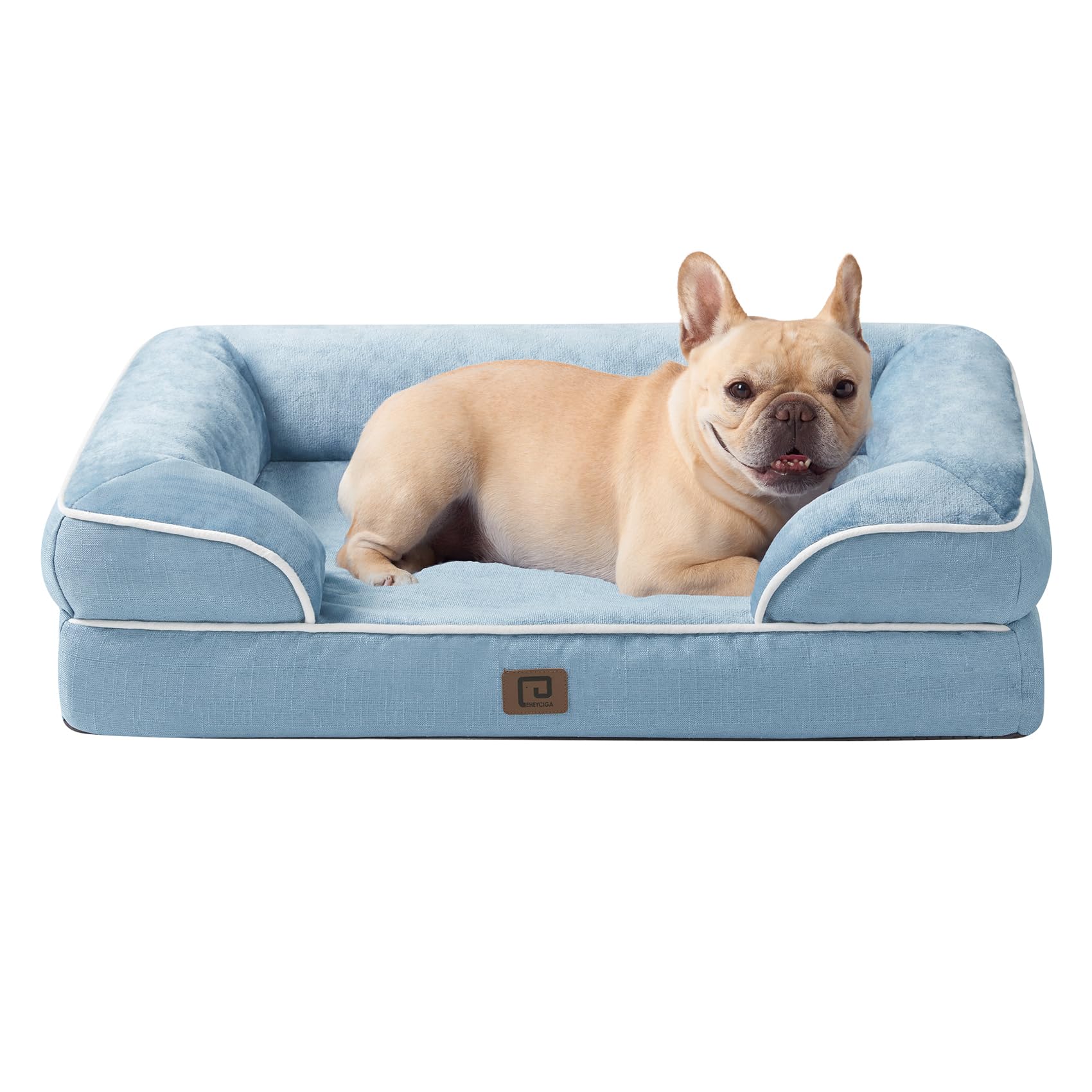 Eheyciga Orthopedic Dog Bed For Medium Dogs, Waterproof Memory Foam Medium Dog Beds With Sides, Non-Slip Bottom And Egg-Crate Fo