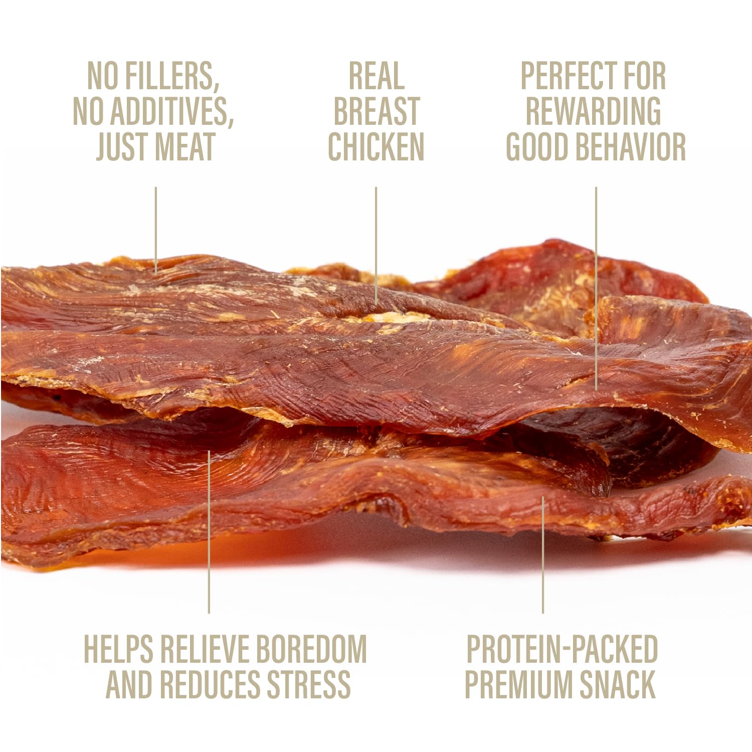 Chewer's Joy Chicken Jerky Dog Treats - High Protein, Natural, 1LB