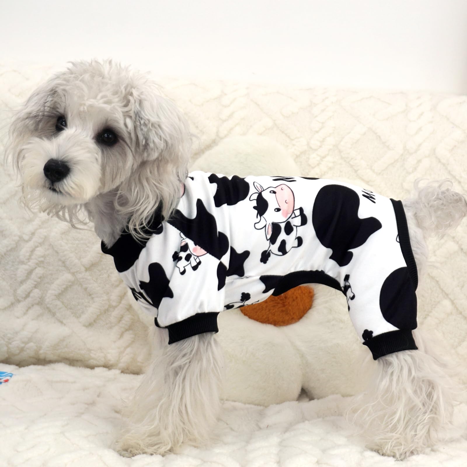 Xpudac Dog Pajamas Soft Stretchy Pig Dog Clothes For Small Medium Dogs Pet Jumpsuit Cat Apparel-M