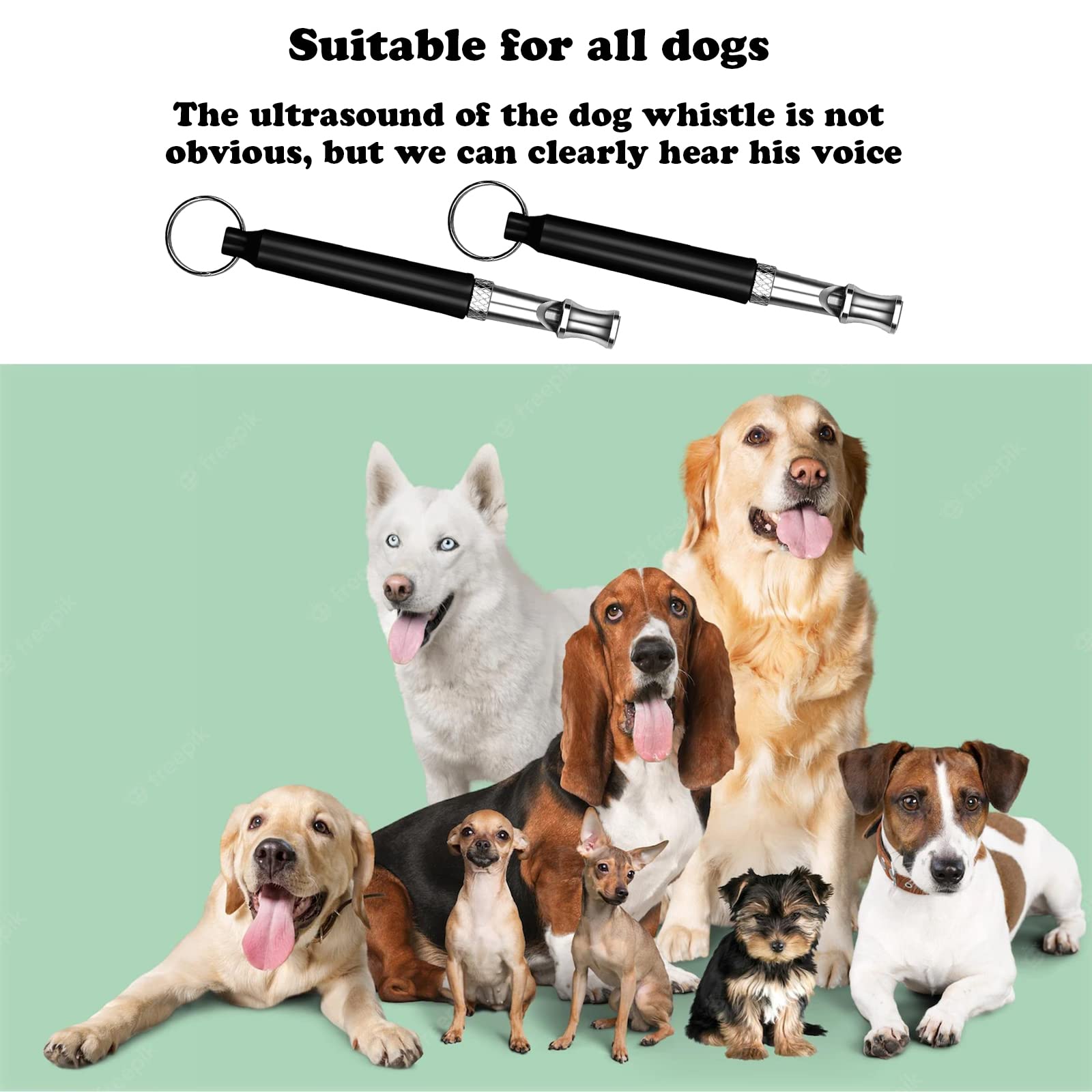 3 Pcs Ultrasonic Dog Whistle With Lanyard Professional Recall Dog Stop Barking Control Device Adjustable Ultrasonic Silent Dog W