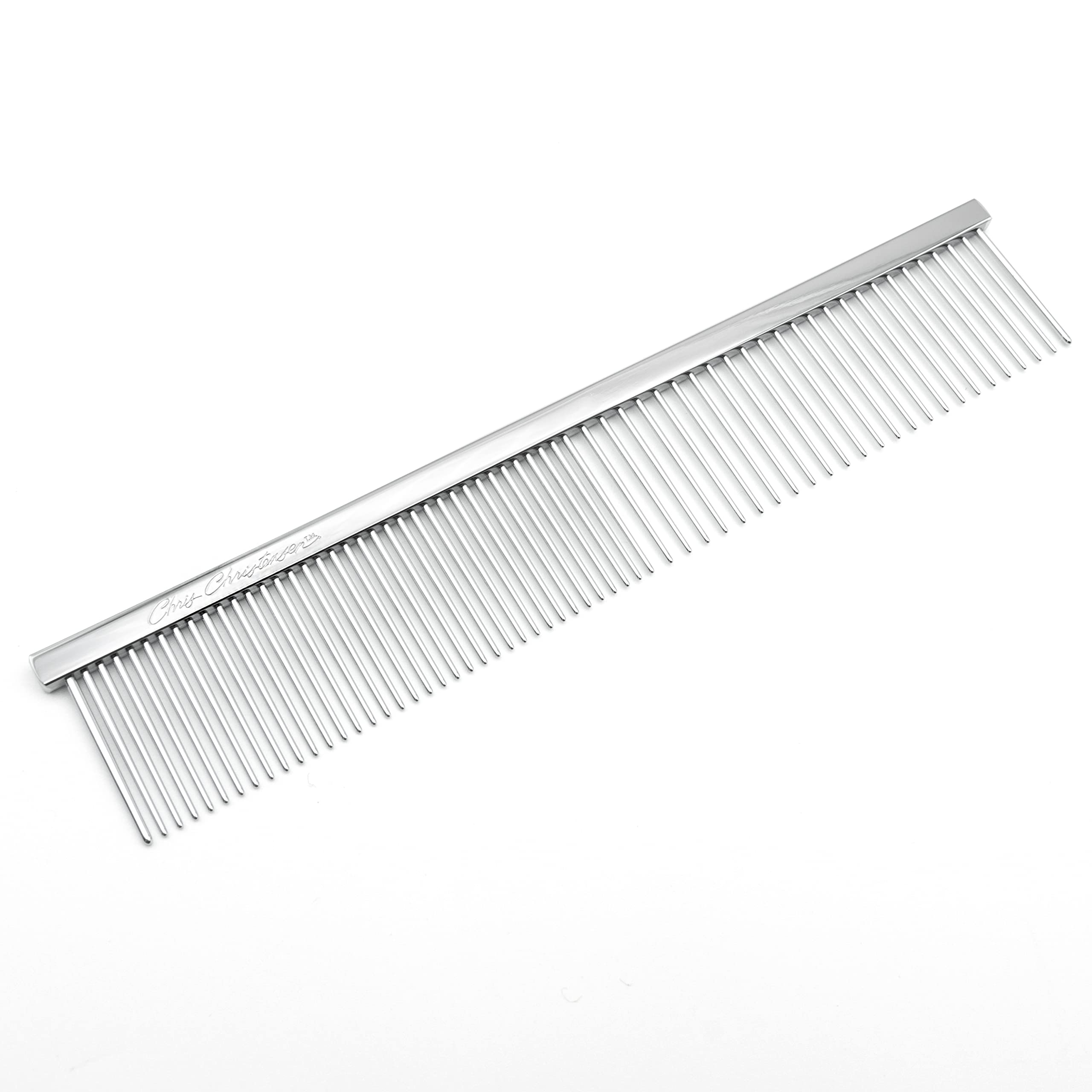 Chris Christensen 000 7.5 In. Greyhound Style Fine/Coarse Colored Butter Comb, Groom Like A Professional, Rounded Corners Preven