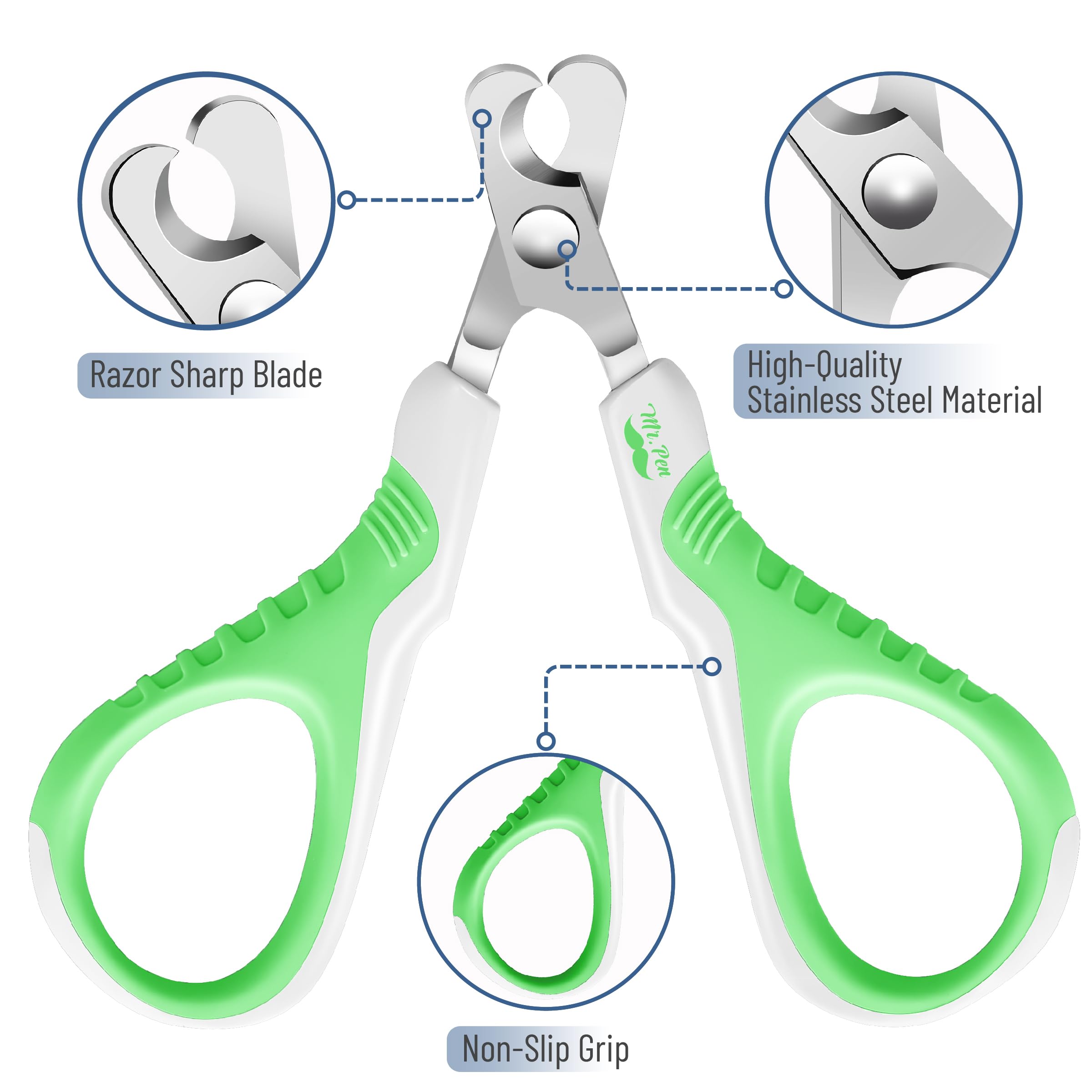 Mr. Pen- Cat Nail Clipper, Spring Green & White Cat Nail Trimmer, Cat Nail Clippers, Cat Claw Clippers, Cat Clippers For Nails, Pet Nail Clippers, Kitten Nail Clipper, Small Dog Nail Clipper
