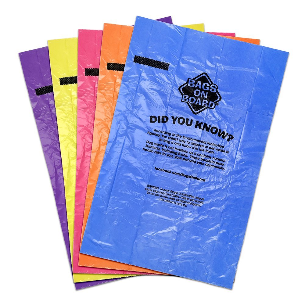 Bags On Board Colored Pick-Up Bags 140Ct Rainbow