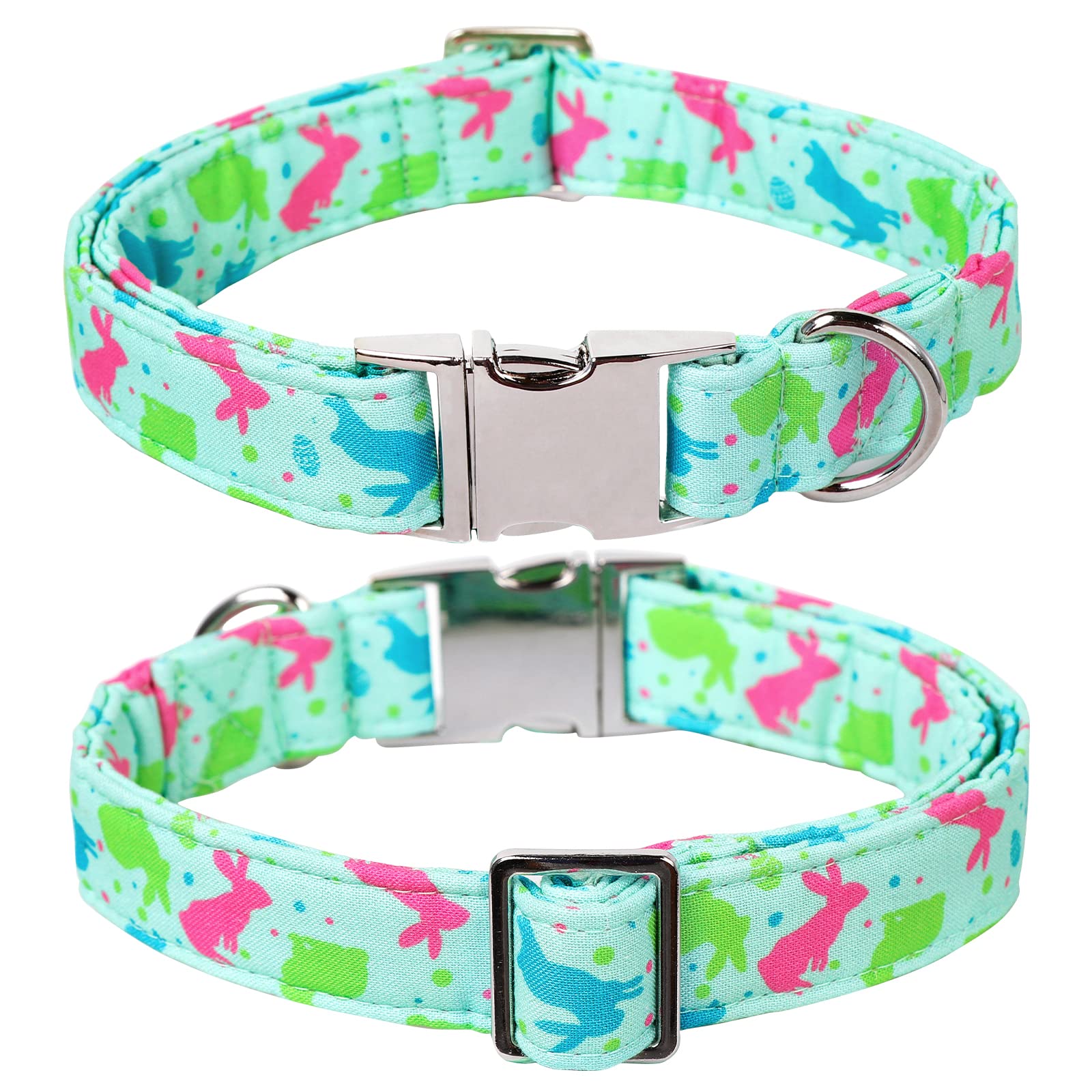 Lionet Paws Easter Dog Collar With Flower, Bunny Egg Flower Collar With Metal Buckle For Dogs And Cats, Adjustable Comfortable D