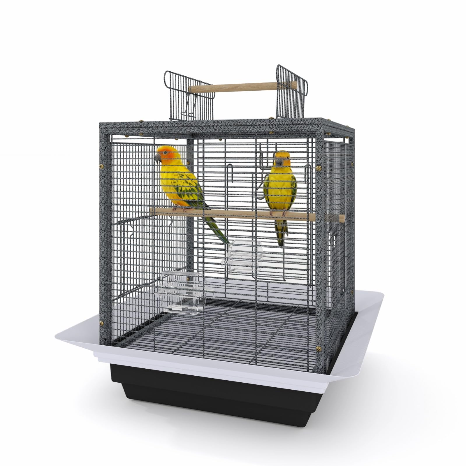 Garvee Small Bird Cage with Playground Stand, 20 Inch High Travel Bird Cage for Parrot, Parrot Carrier for Parakeet, Cockatiels,