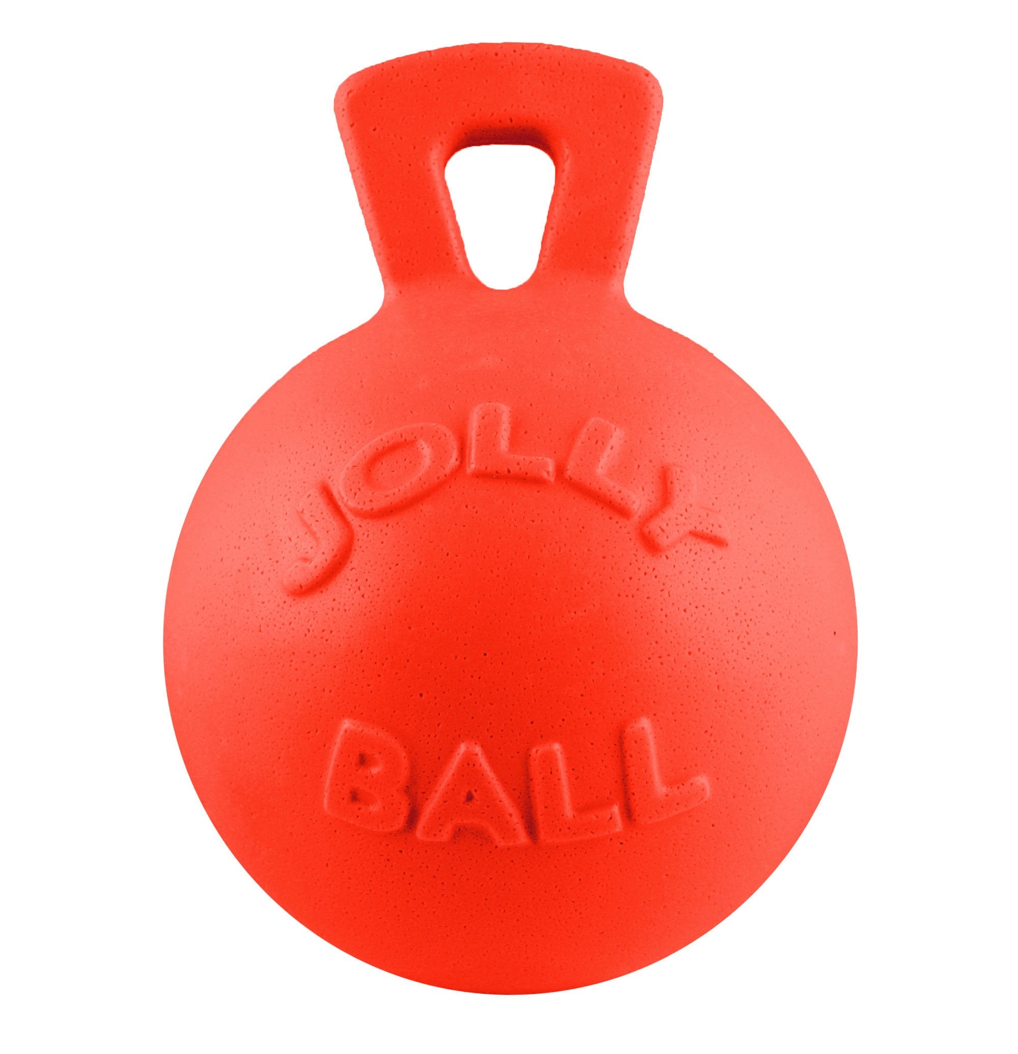 Jolly Pets Tug-N-Toss - Heavy Duty Chew Ball W/ Handle (Orange, 8')