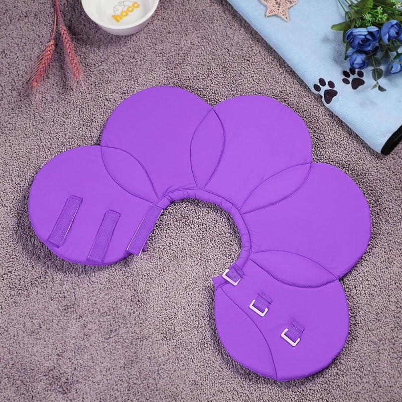 POPETPOP Small Dog Recovery Collar - Cute Cat Flower Neck Cone After Surgery, Adjustable Pet Collar, Surgery Recovery Elizabetha
