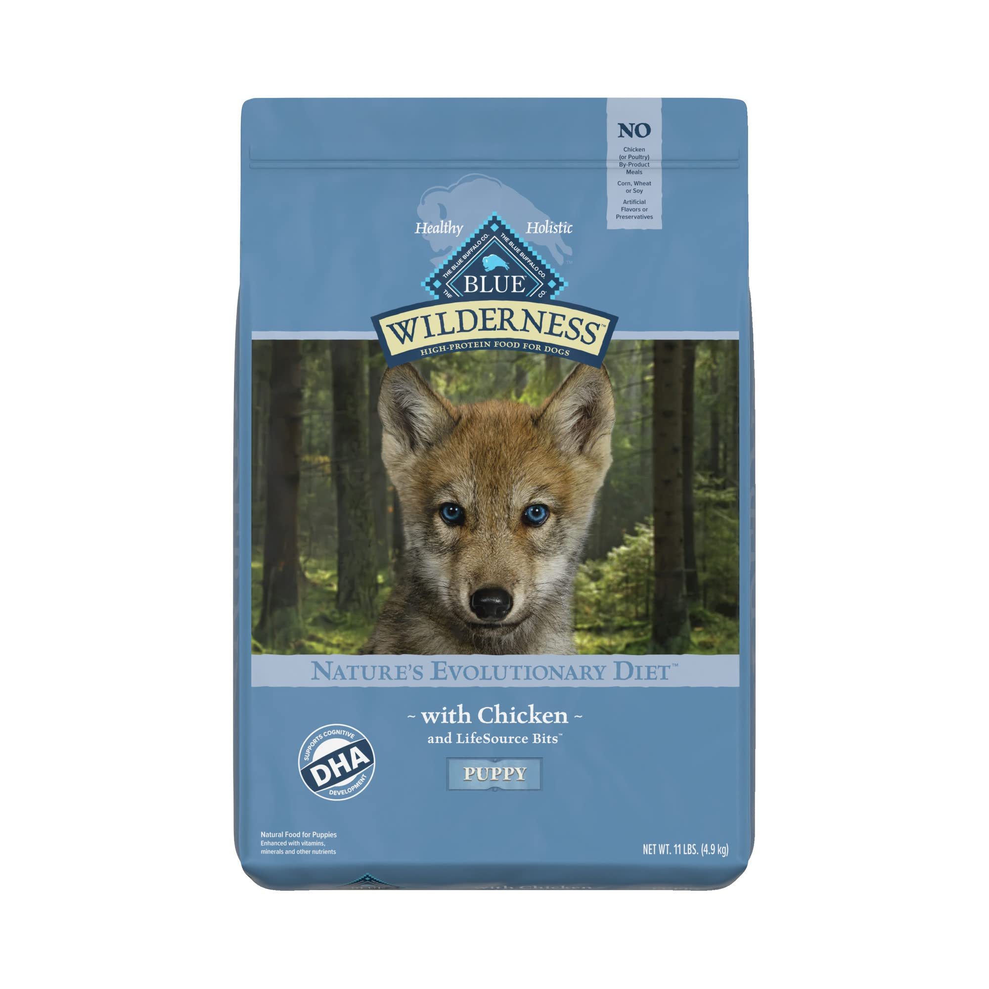 Blue Buffalo Wilderness High Protein, Natural Puppy Dry Dog Food, Chicken 11-lb