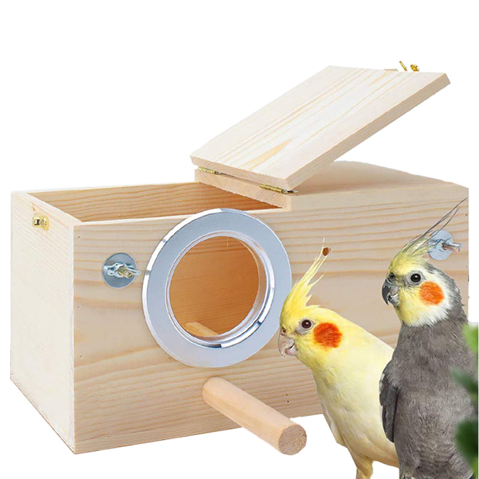Parakeet Nest Box Budgie Nesting House Cockatiel Breeding Parrots Mating Box For Lovebirds Large And Medium-Sized Birds