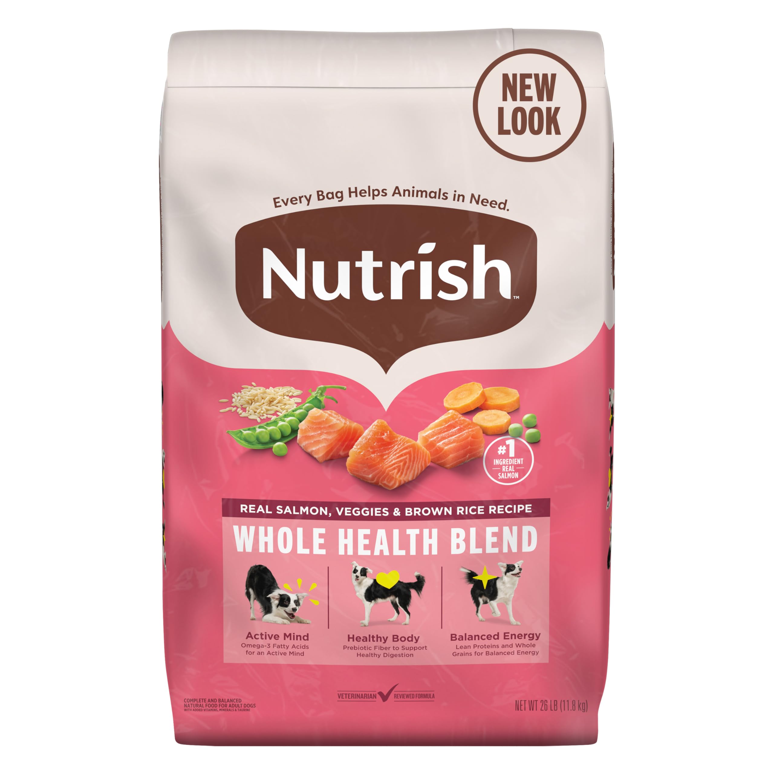 Rachael Ray Nutrish Salmon Dry Dog Food, 26 Pound Bag
