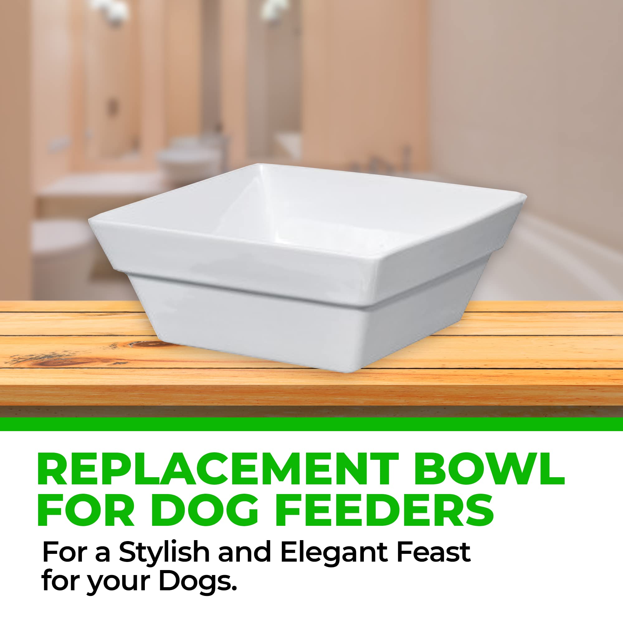 Bowsers Replacement Bowl - Small White Ceramic, Model REP-0057
