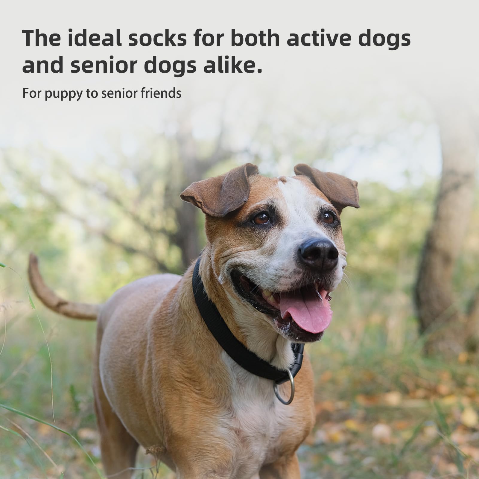 Pupteck Anti-Slip Dog Socks With Double Sides Grips For Small Medium Large Dogs Hardwood Floors Prevents Licking, Dog Shoes For Hot Pavement Traction Control Paw Protector For Senior Dogs, Pink Xs