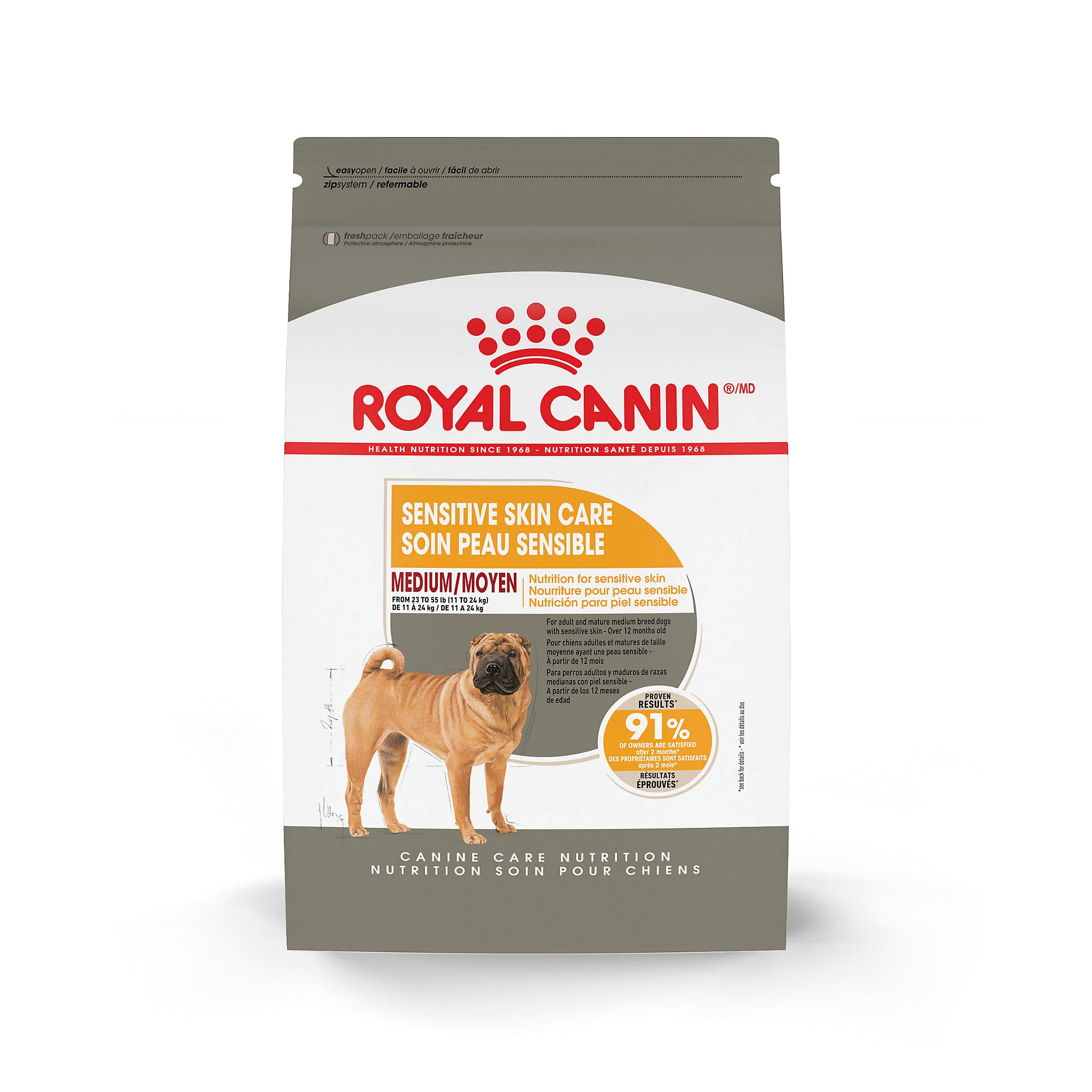Royal Canin Medium Sensitive Skin Care Dry Dog Food, 17 lb bag