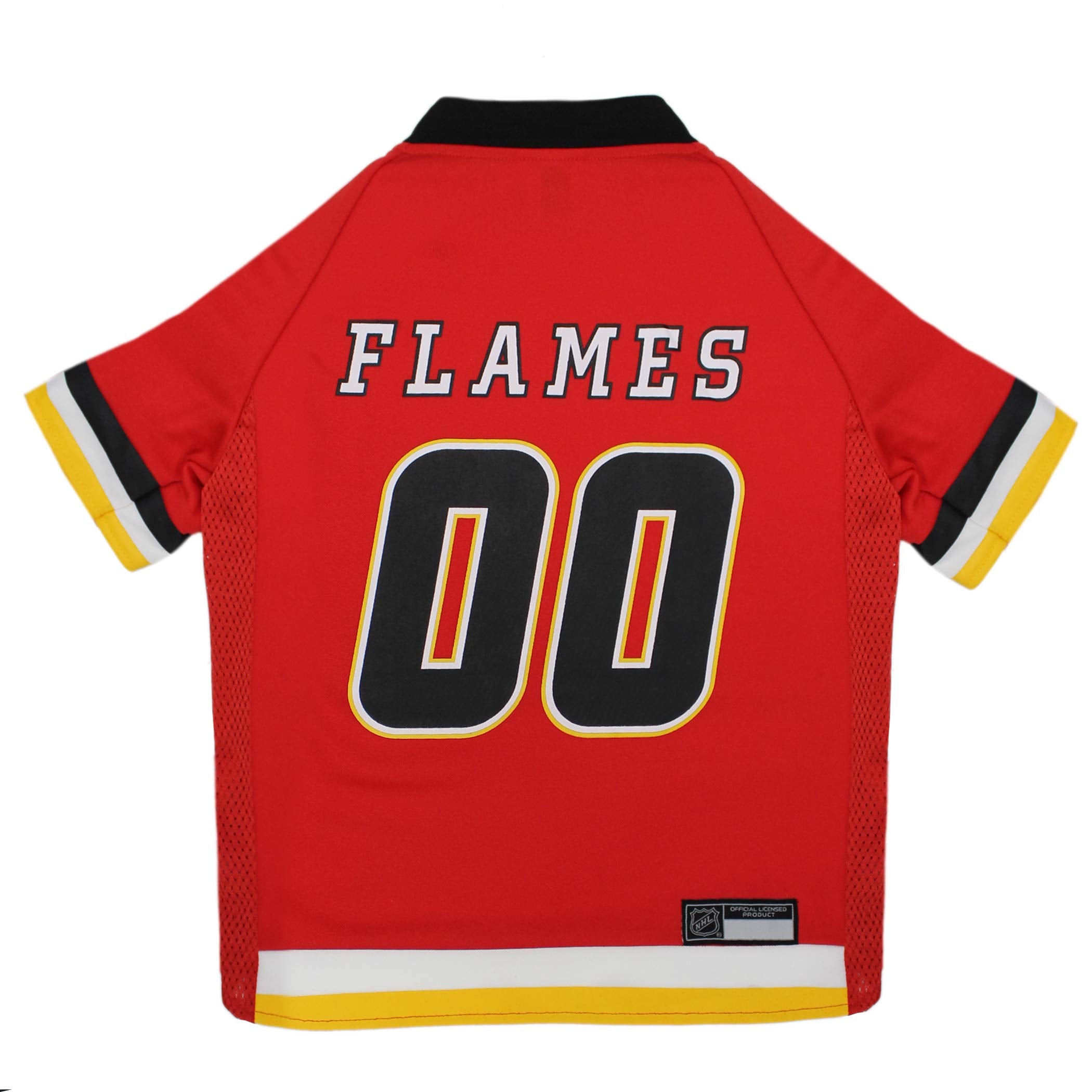 NHL Calgary Flames Jersey for Dogs & Cats, Medium. - Let Your Pet Be A Real NHL Fan!