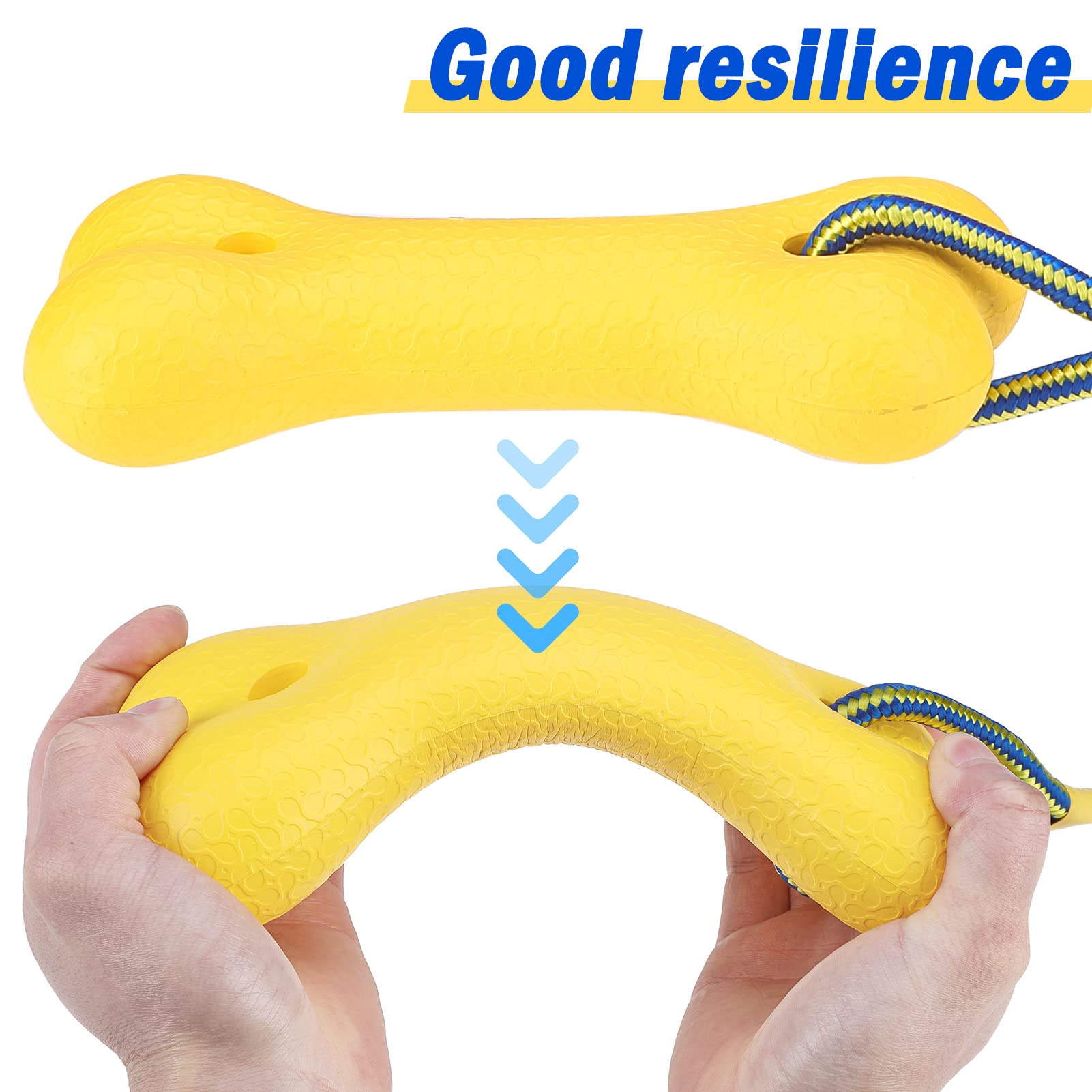 Scenereal Dog Water Toys For Medium & Large Dogs - Interactive Floating Pool Toys, 2 Pack Fetch Chew Toys, Retrieving Dummy For
