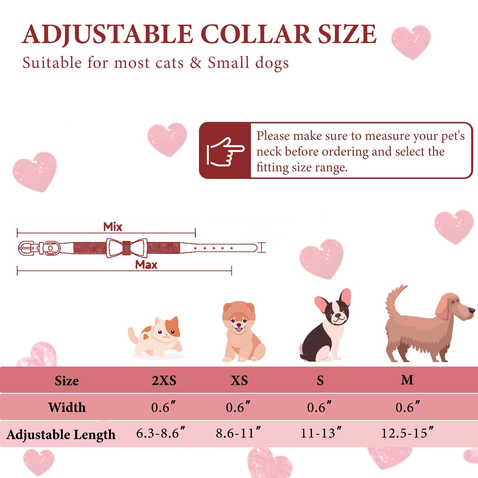 Glitter Dog Collars For Medium Dogs, 2-Pack Pink+Purple Bling Diamond Dog Collar Soft Suede Sparkle Rhinestone Jewelry Crystal F