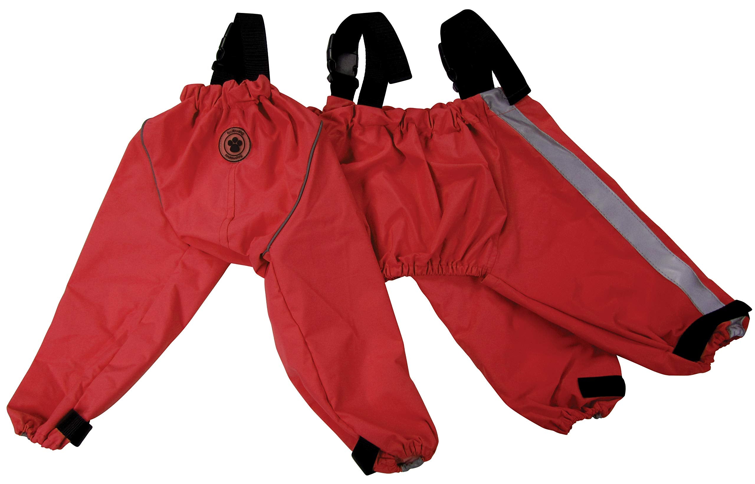Foufou Dog 62556 Bodyguard Protective All-Weather Dog Pants, Large, Red