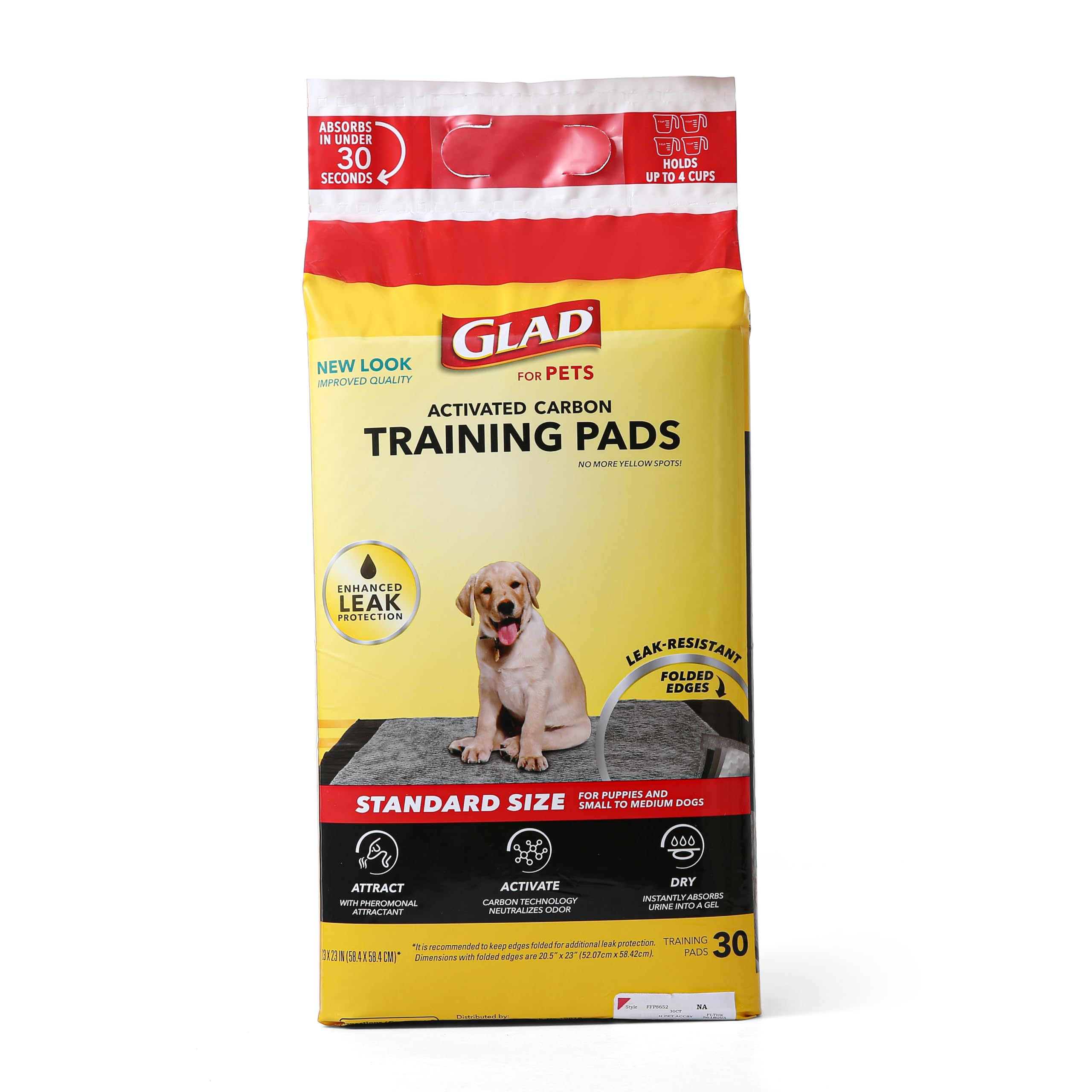 Glad for Pets Black Charcoal Puppy Pads | Puppy Potty Training Pads That ABSORB & NEUTRALIZE Urine Instantly | New & Improved Qu