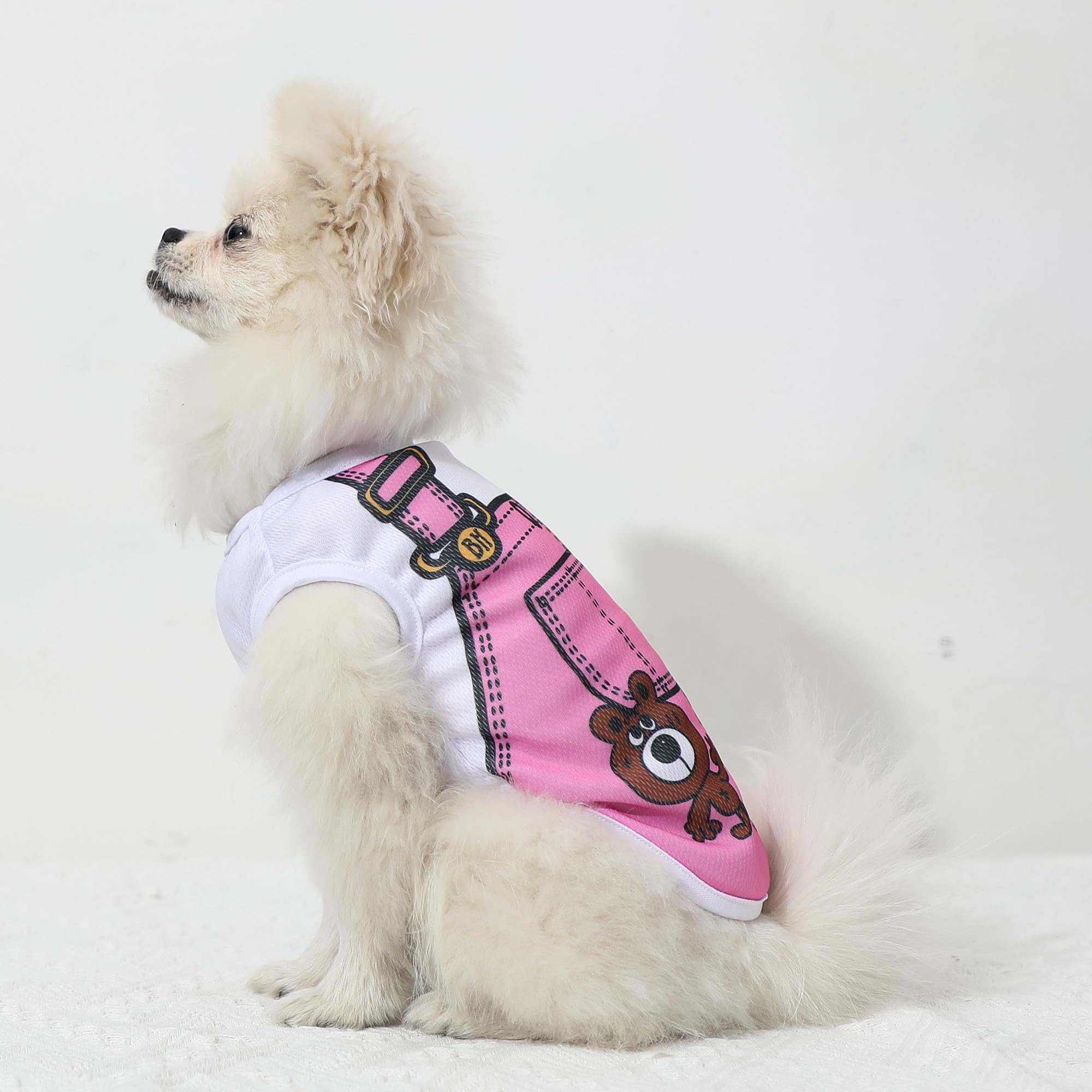 4 Pack Mesh Dog Shirts For Small Dogs: Stretchy Dog Clothes With Cute Patterns, Size Xxs-Xl Fit For 2-16Lb Dogs Pet T-Shirts, Gi