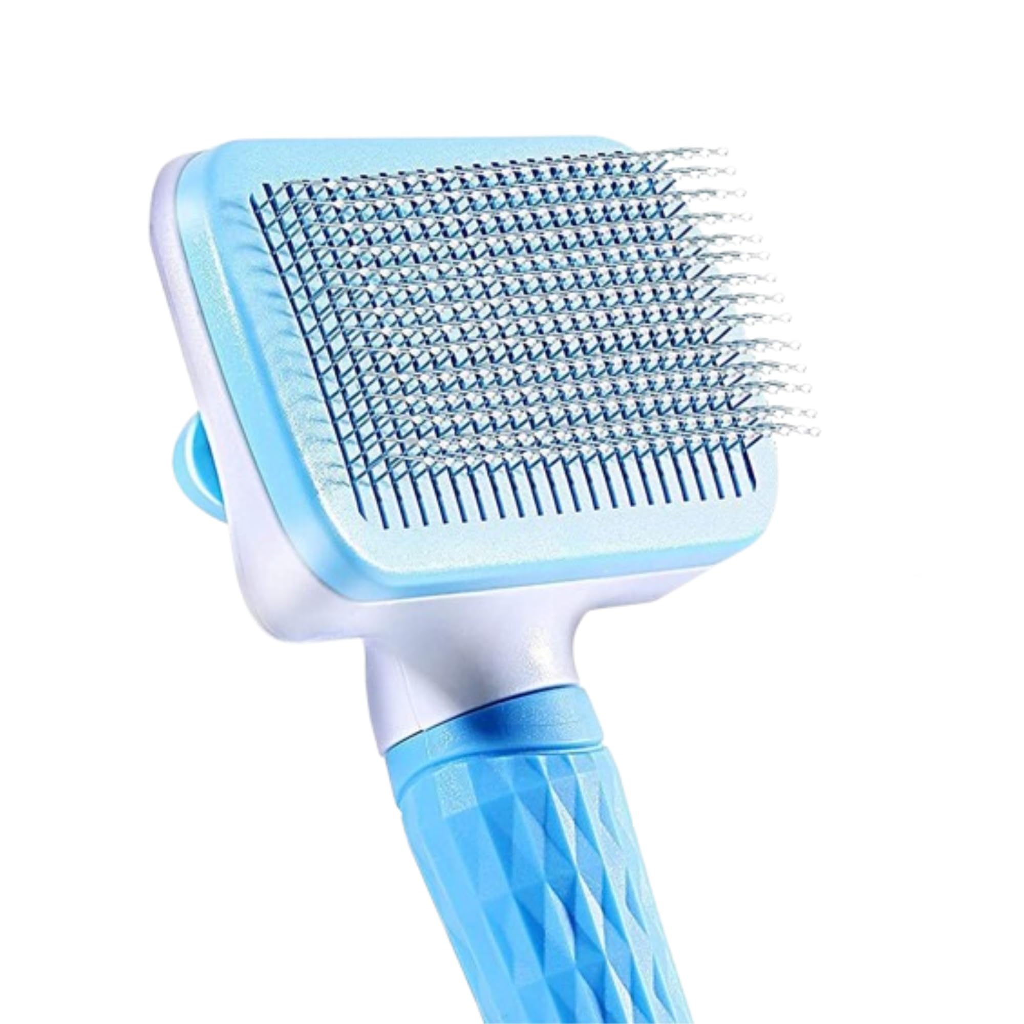 Kittupet 2In1 Dog Cat Grooming Brush  Effective Pets Hair Remover For Shedding  Gentle Massage Bristles (Pack Of 1Pcs)