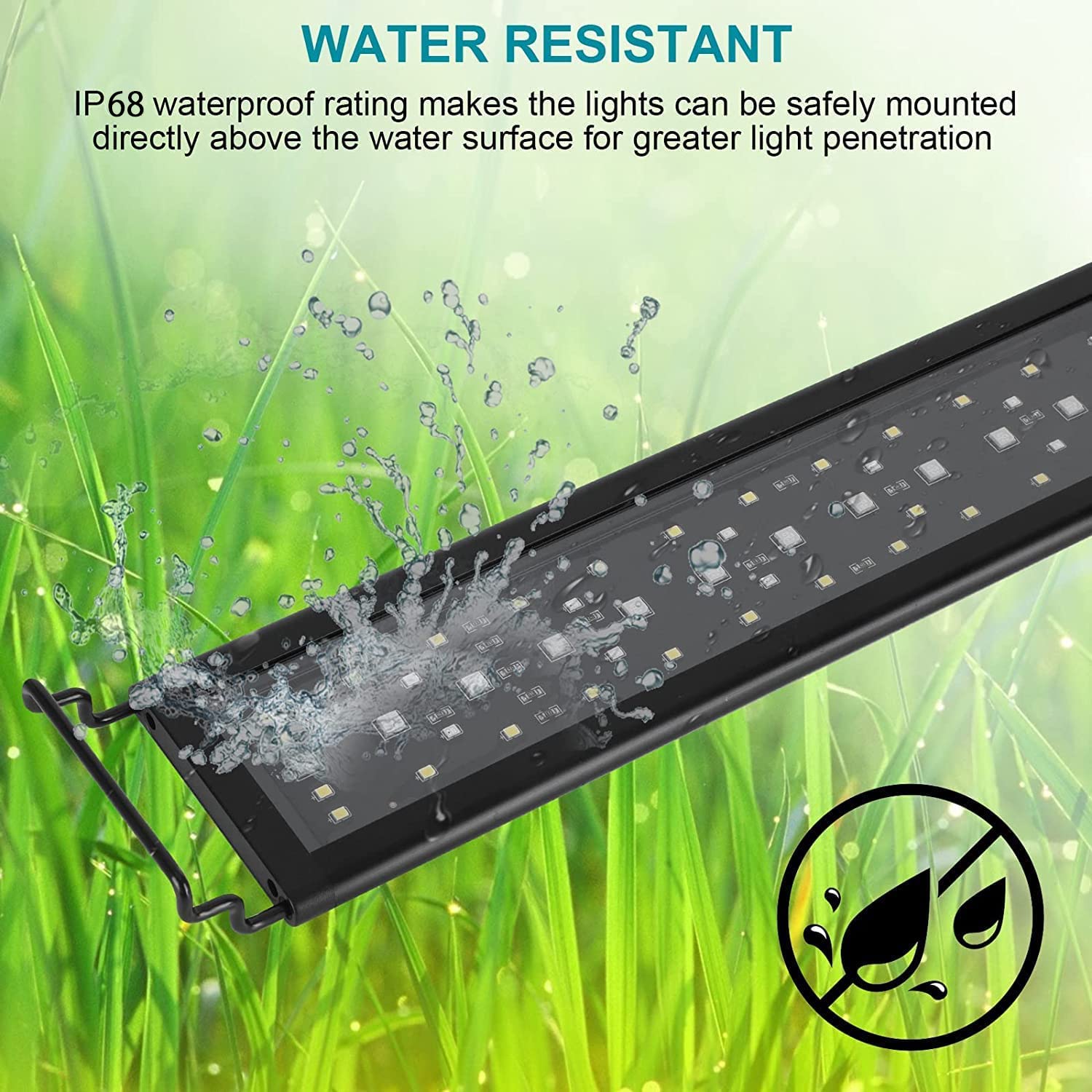 Amzbd Led Aquarium Light,Full Spectrum Aquarium Light,Diy & Wrgb Color Temperature Adjustment,3 Timing Modes,Brightness Adjusted Fish Light,Expandable Bracket Aquarium Lamp For Fish Tank(36-42Inch)