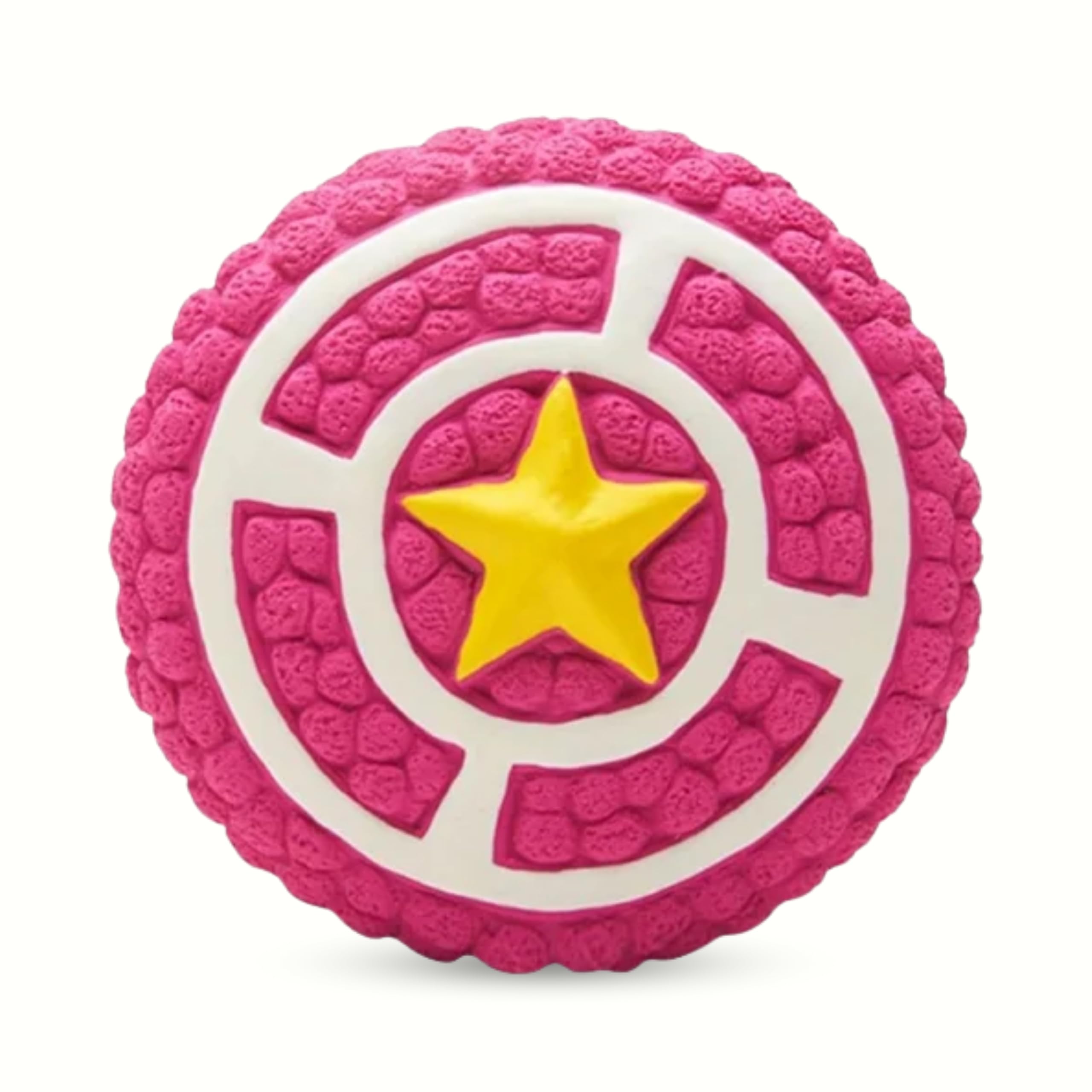 Foodie Puppies Interactive NonToxic Soft Latex Squeaky Chew Toy For Small To Medium Dogs (Pink Pie  Large) | Chewing, Floating