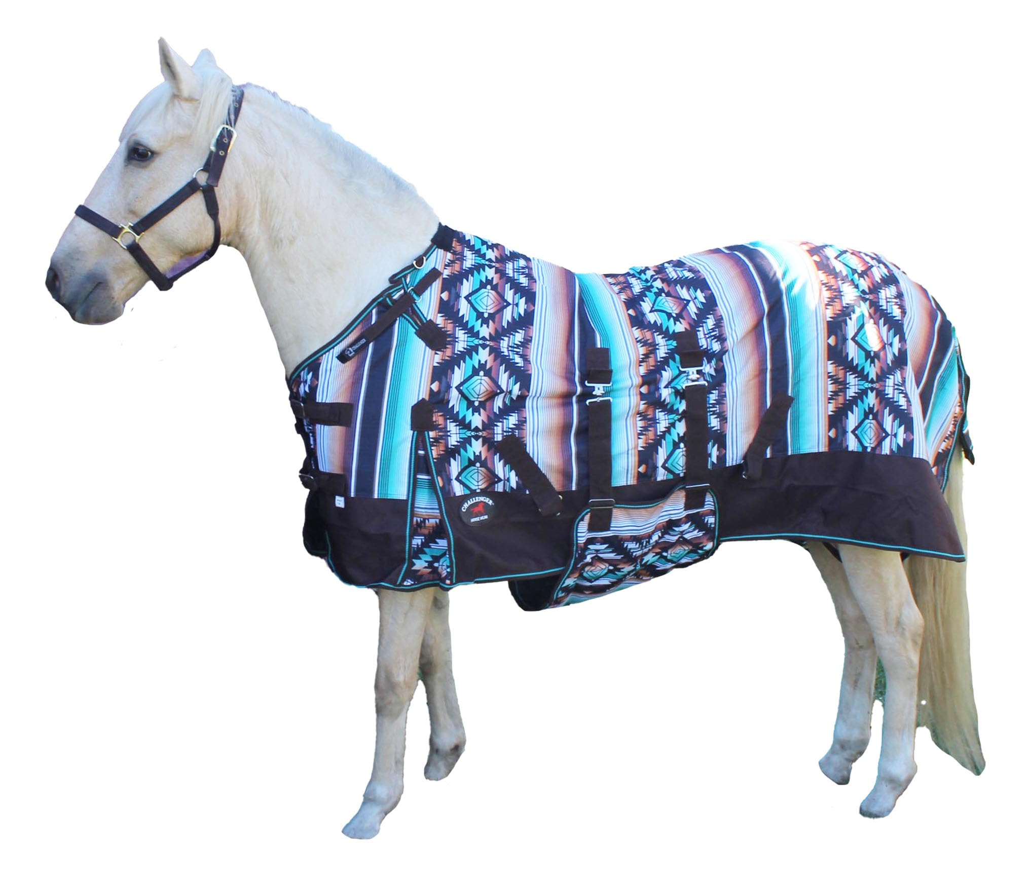 Challenger 80'' 1200D Turnout Waterproof Fleece Lined Medium Winter Blanket Serape 3B100Lg