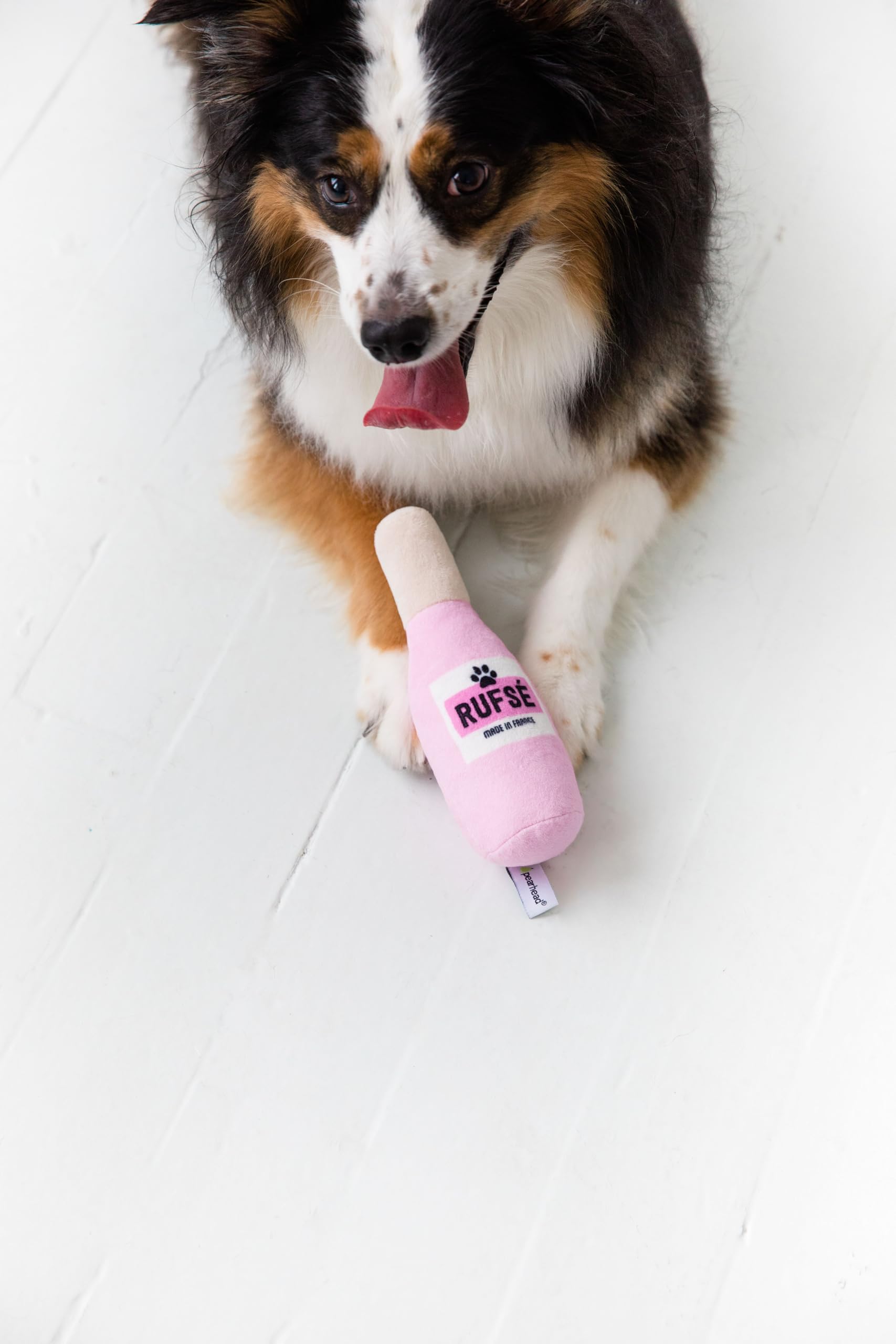 Pearhead Happy Hour Plush Dog Toys, Novelty Fun Pet Toy Set, Durable Stuffed Toy for Interactive Play, Wine and Beer Themed Pet