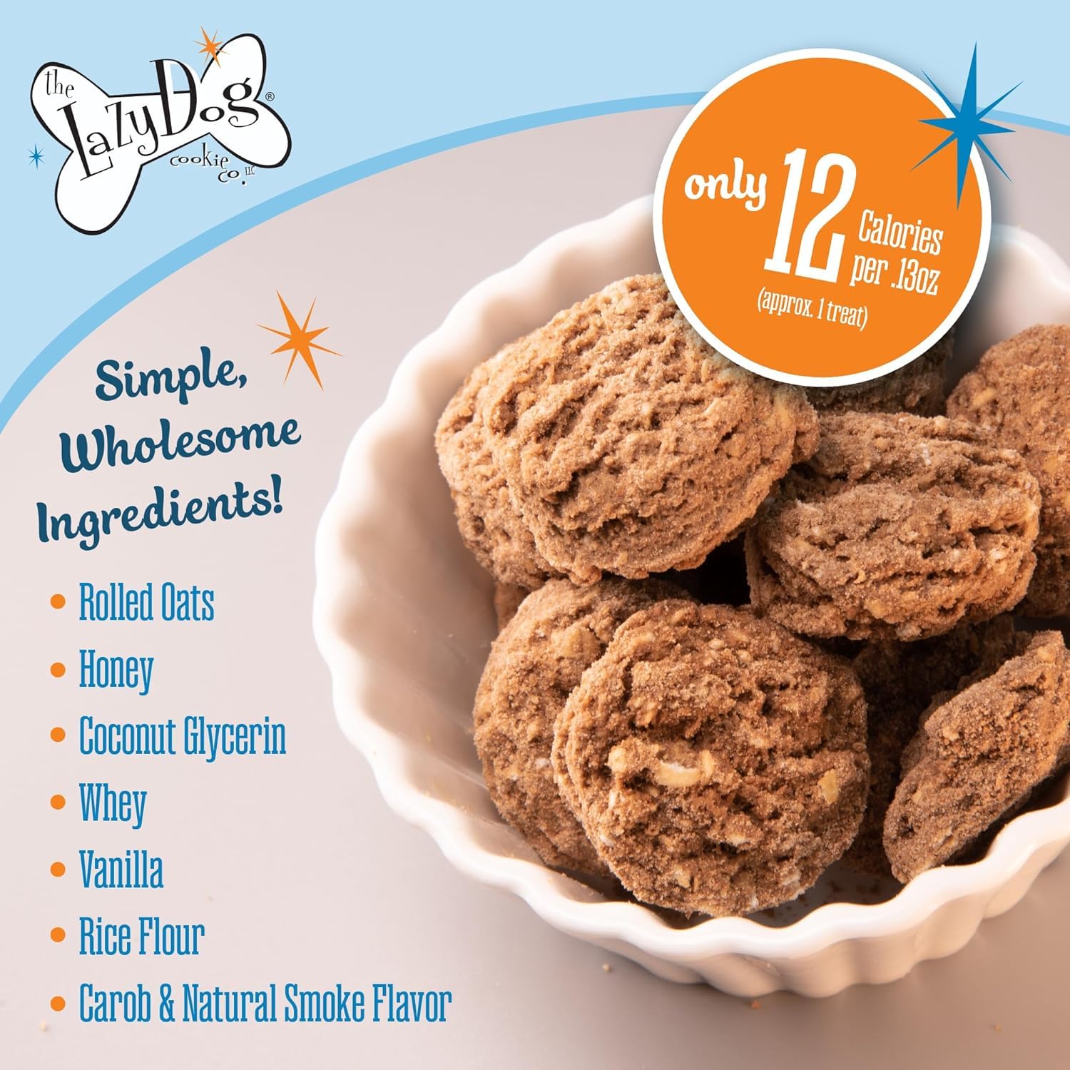 The Lazy Dog Cookie Co. Soft Dog Treats, Mutt Mallows Sweetie Smores, for Small, Medium and Large Dogs, Wheat-Free, Baked in The
