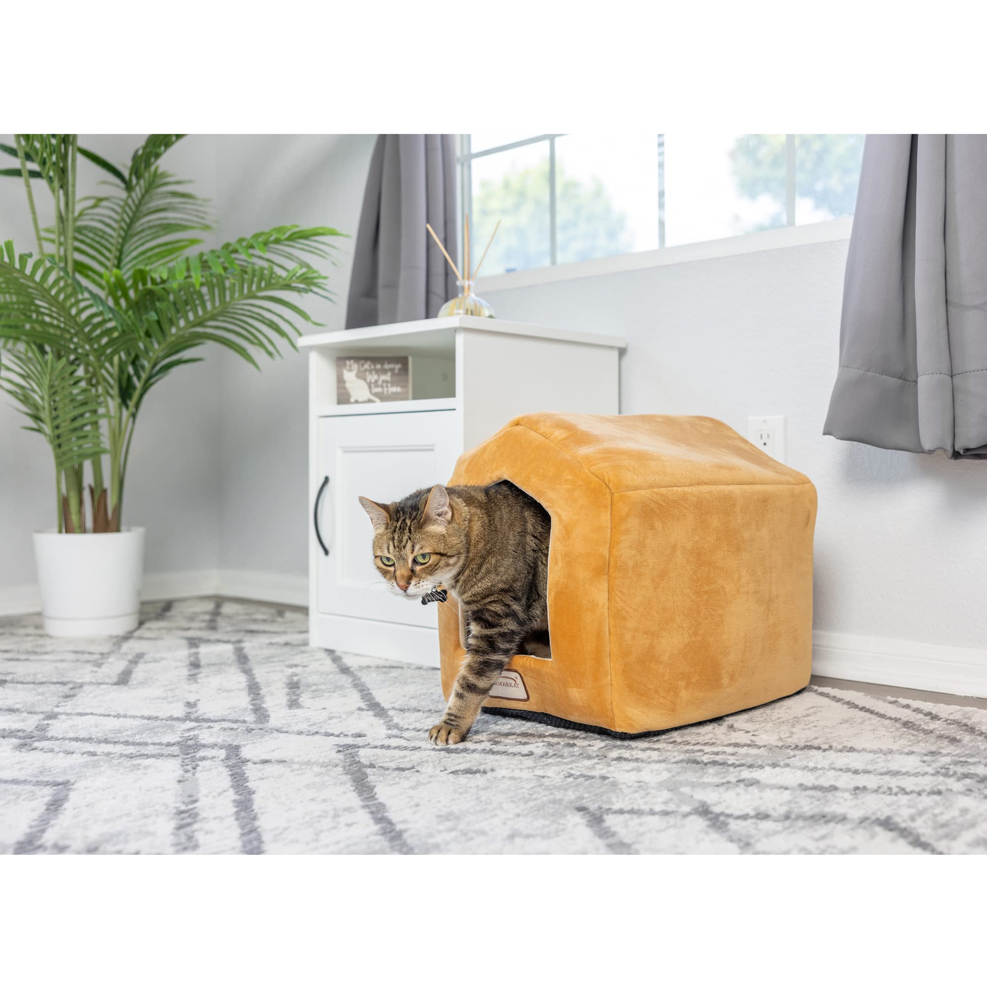 Armarkat Brown Cat Bed Size, 18-Inch By 14-Inch