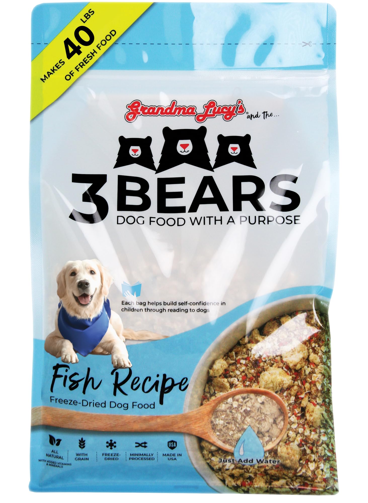 Grandma Lucys 3 Bears Fish Dog Food - 8lb