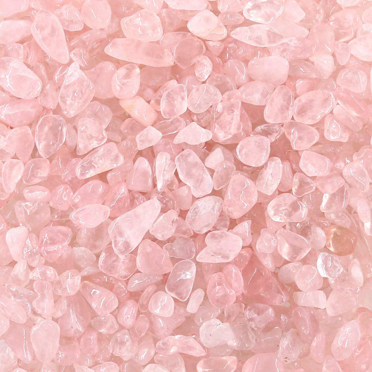 Wayber 1 Lb/460G Natural Pink Quartz Crystal Stones Irregular Aquarium Pebbles Rock Sands For Turtle Tank/Succulent Plants/Vase
