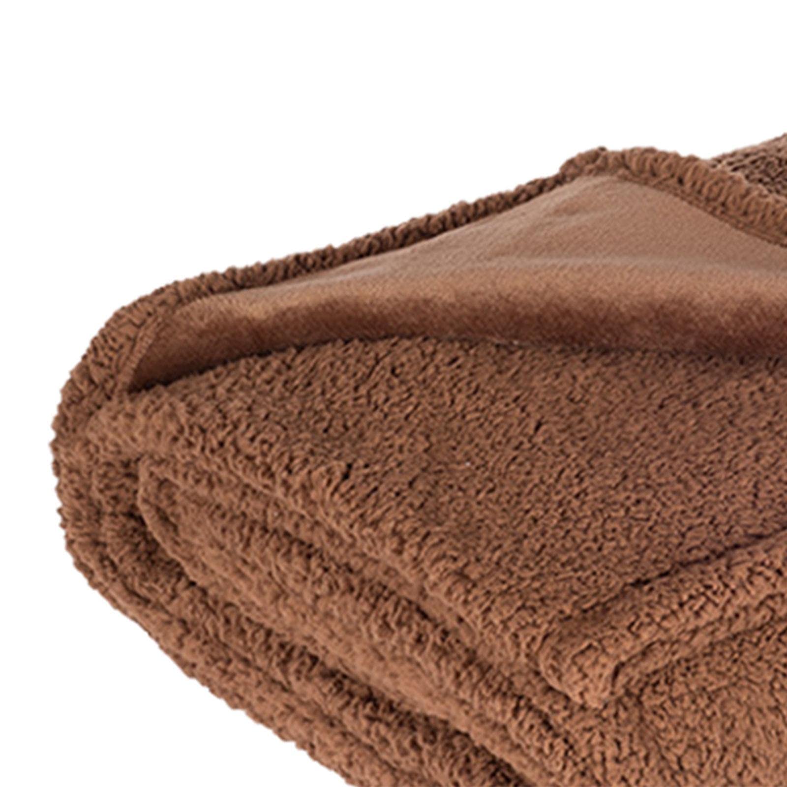 LICHTS Dog Blanket Waterproof Flannel Puppy Blanket for Bed Water Resistant Coating Brown S