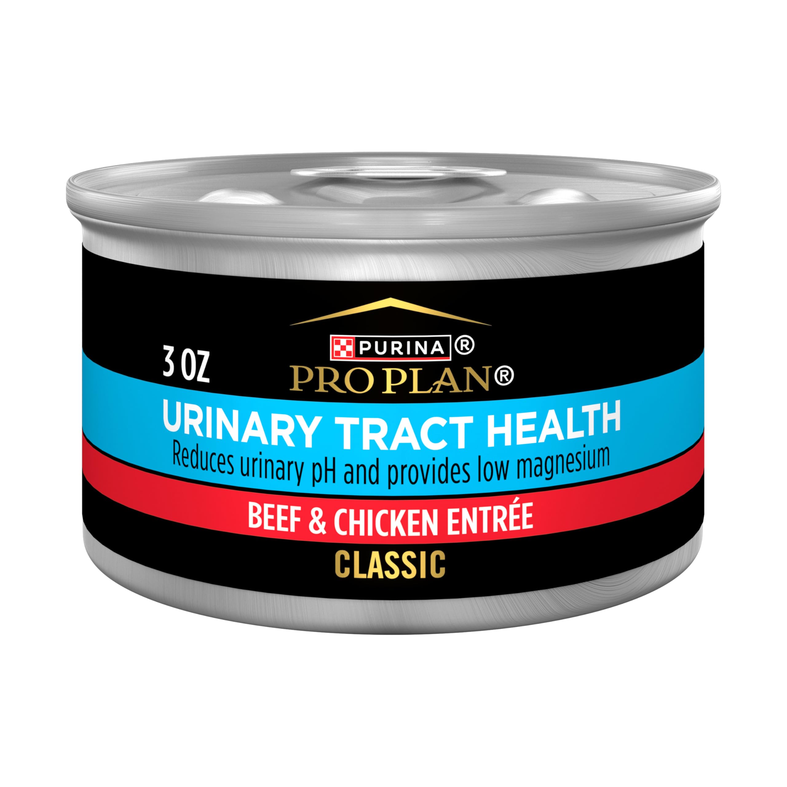 Purina Pro Plan Urinary Tract Health Beef and Chicken Entree Classic Cat Food - (Pack of 24) 3 oz. Pull-Top Cans