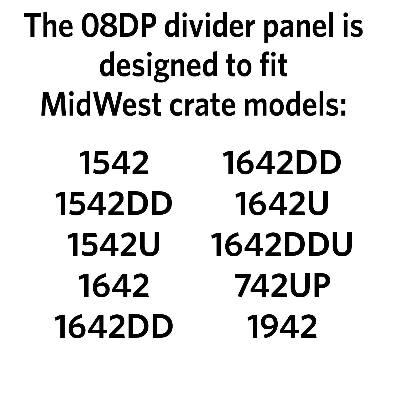MidWest Homes for Pets Black Dog Crate Divider Panel for 42-inch Crates, Fits Models 1642, 1642DD, 742UP - 27.96L x 17