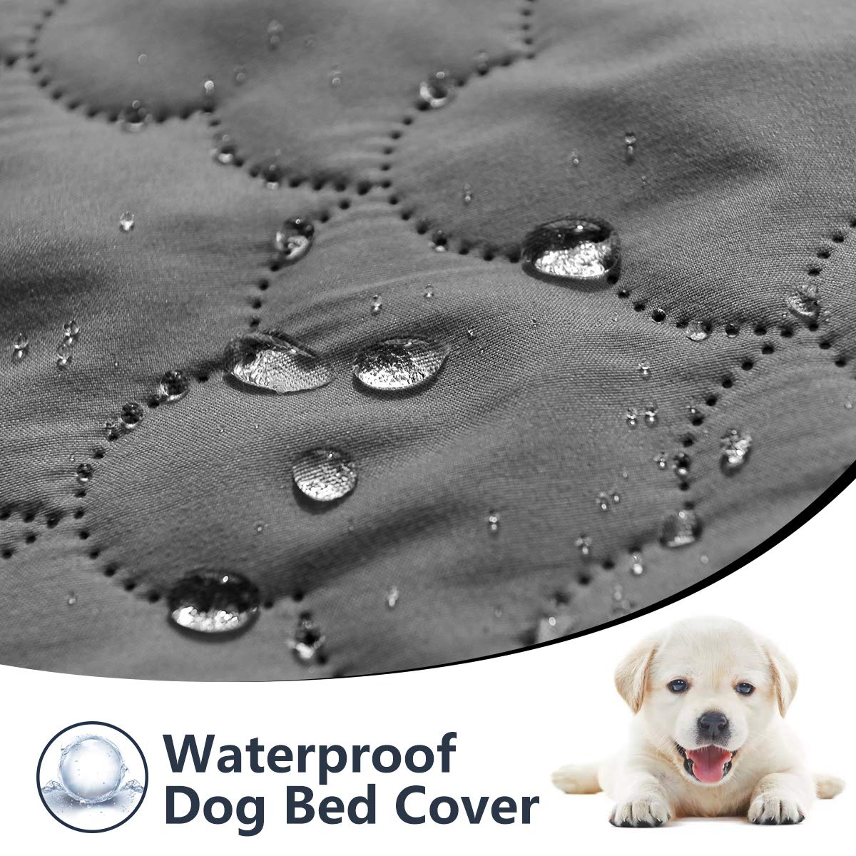 Dog Blankets for Couch Protection Waterproof Dog Bed Covers Pet Blanket Furniture Protector (Grey+Dark Grey, 68x82)