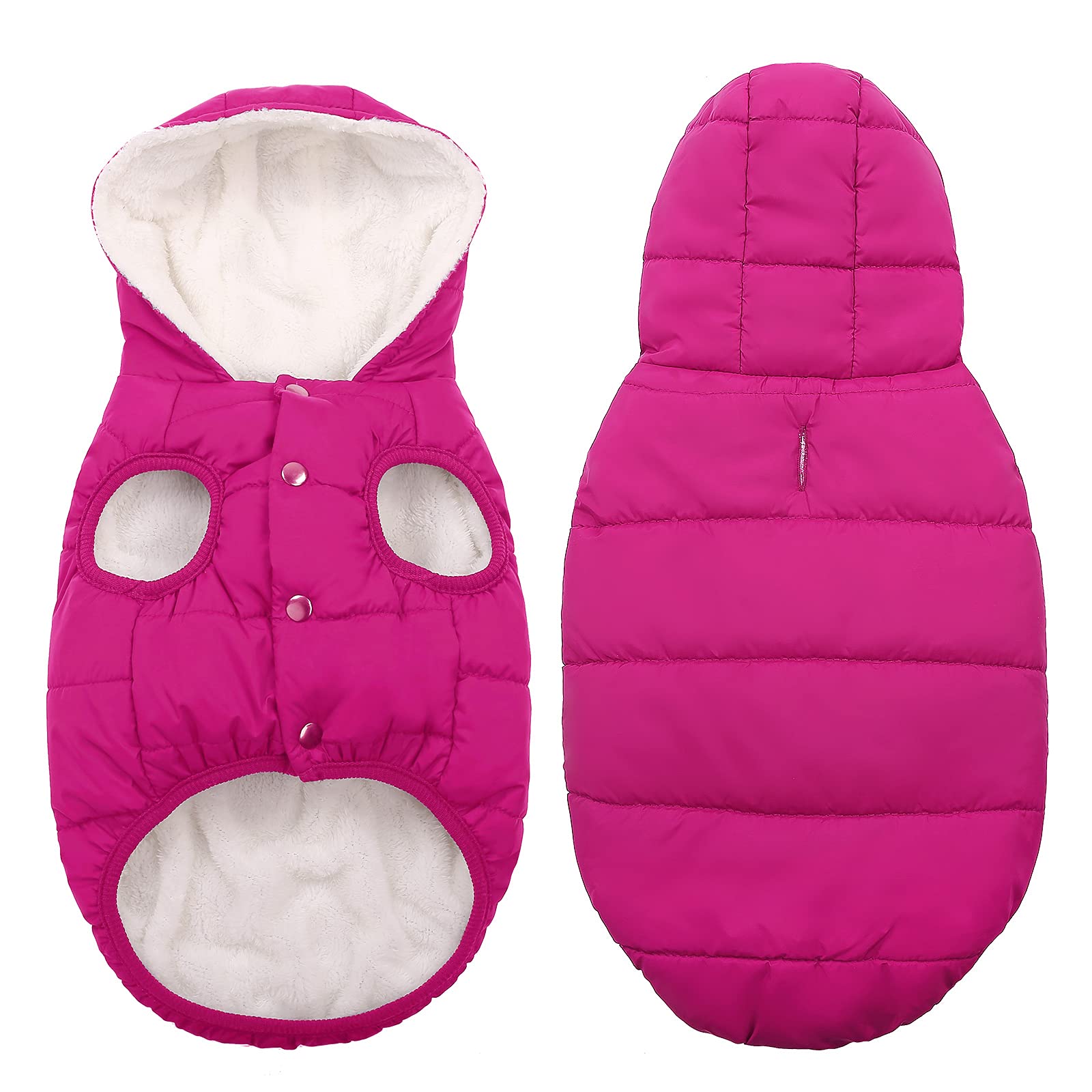 Fleece Hoodie, Windproof Waterproof Coat, Winter Warm Jacket, Cold Weather Pet Apparel Clothes Vest For Small Medium Large Dogs