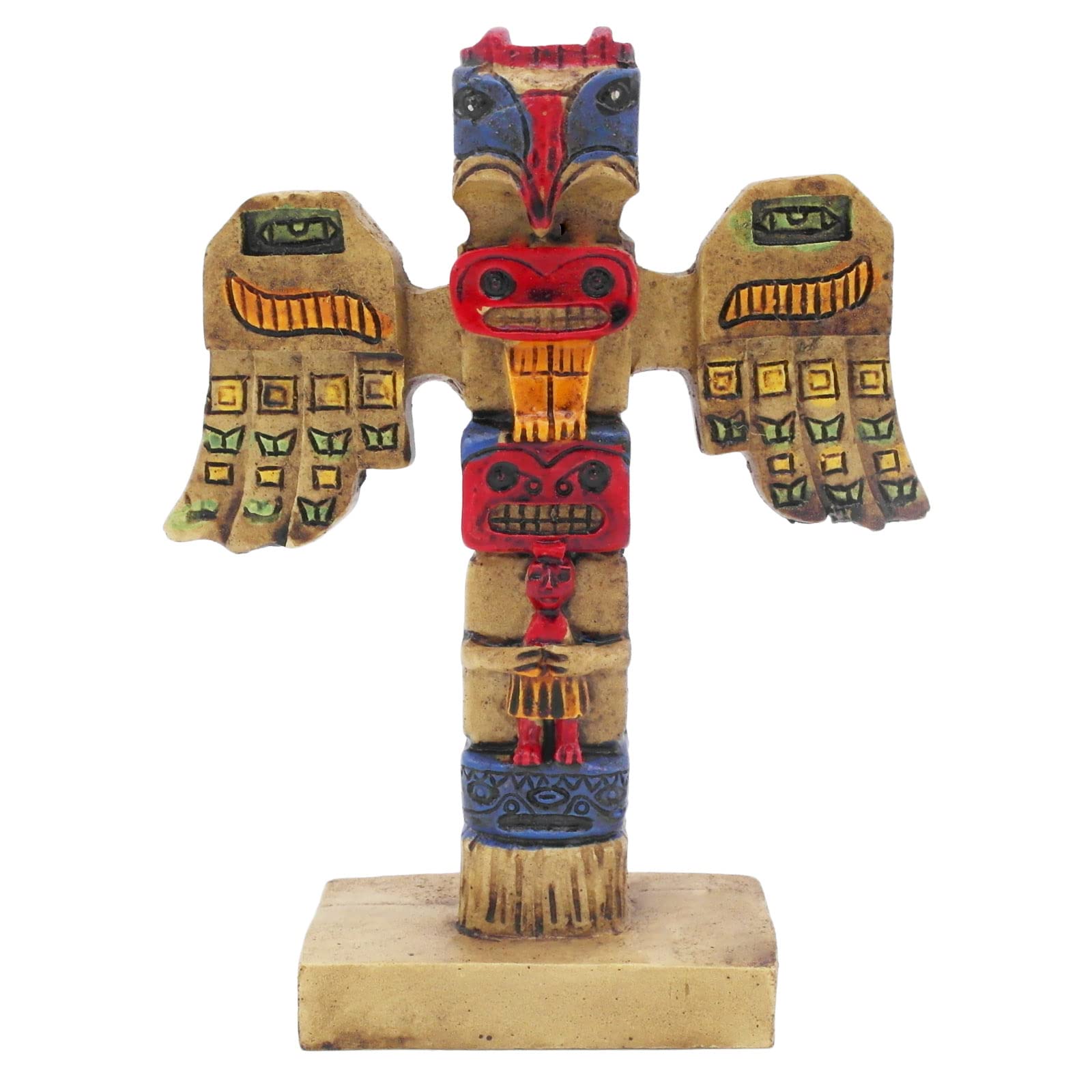 Indian Totem Pole Fish Tank Decorations Décor Native American Tribe Clan Sculpture Ancient Culture Reptile Lizard Spider Tanks Terrarium Hawaiian Statue Figurine Ornament