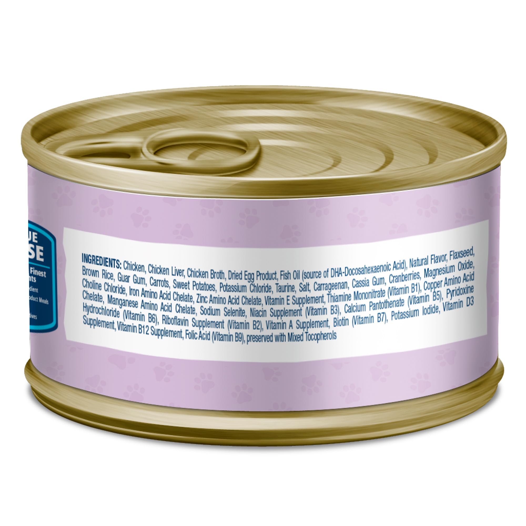 Blue Buffalo Baby BLUE Natural Kitten Wet Cat Food, Healthy Growth Formula with DHA, Chicken Recipe Multi-Pack, 3-oz. Cans (6 Co
