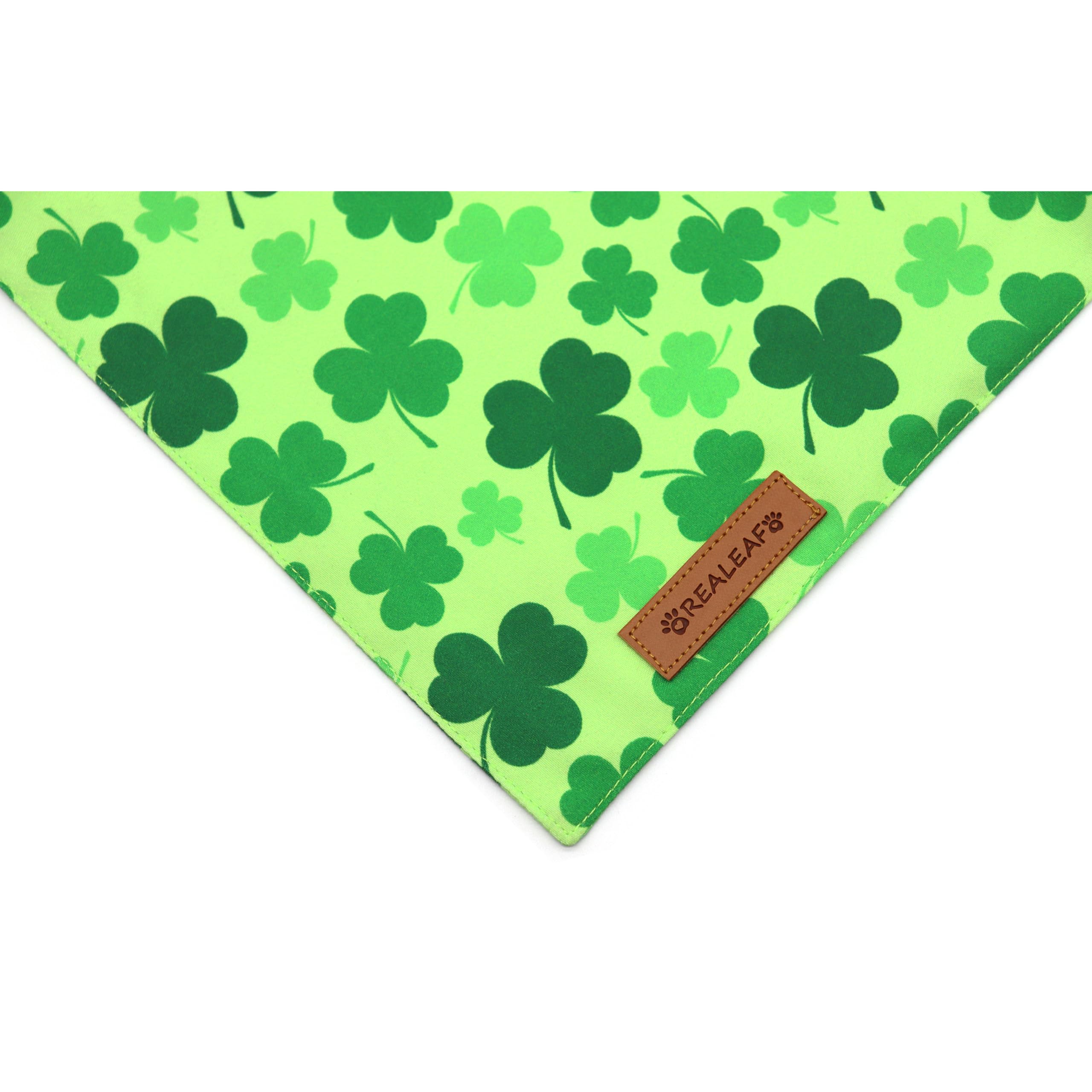 Realeaf St. Patrick'S Day Dog Bandanas 2 Pack, Triangle Reversible Pet Scarf For Boys And Girls, Premium Durable Fabric, Holiday Bandana For Small And Medium Dogs (Small)