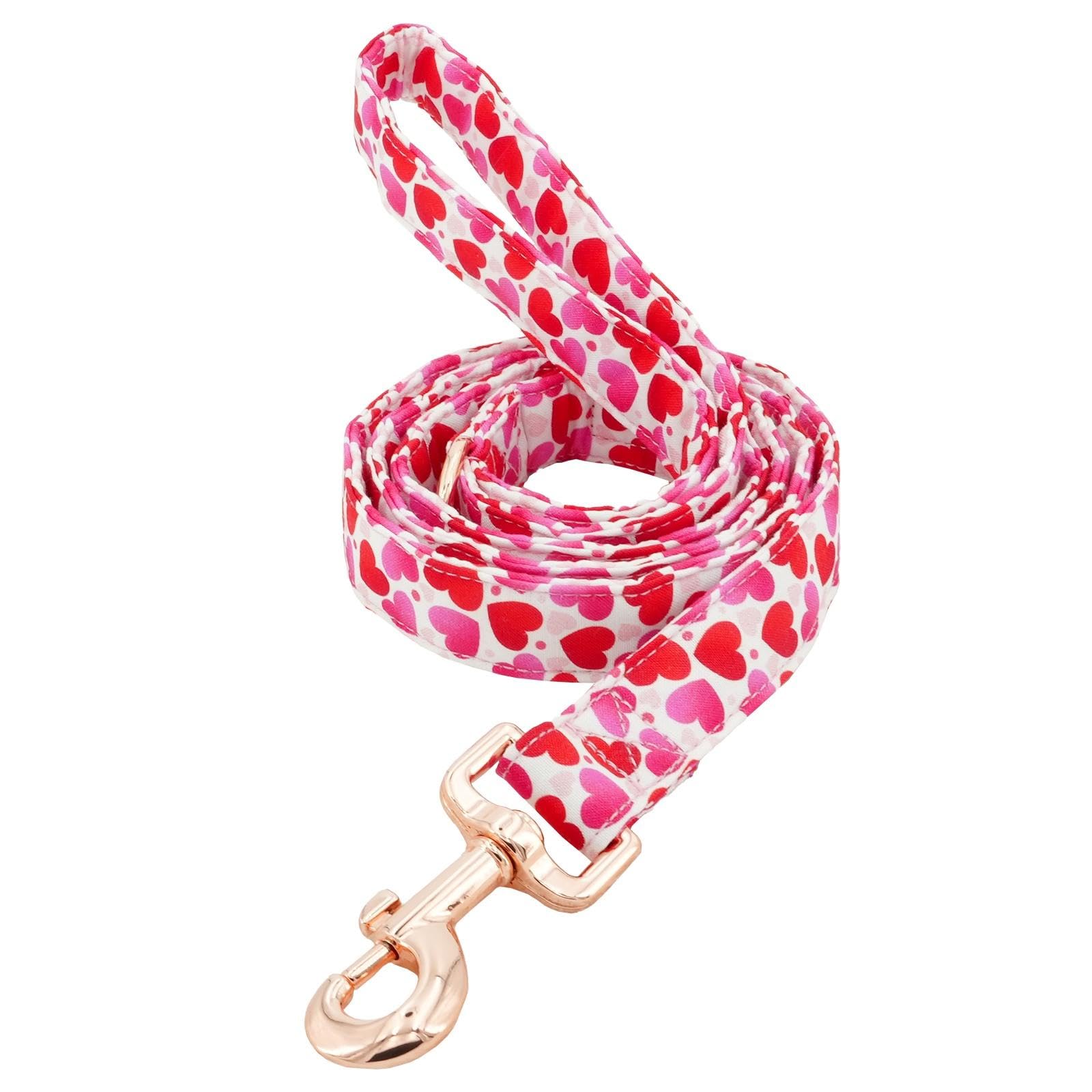 Tunkoo Valentine'S Day Dog Leash With Metal Buckle - Durable, Stylish, And Perfectly Sized For Fall Season Daily Walking L