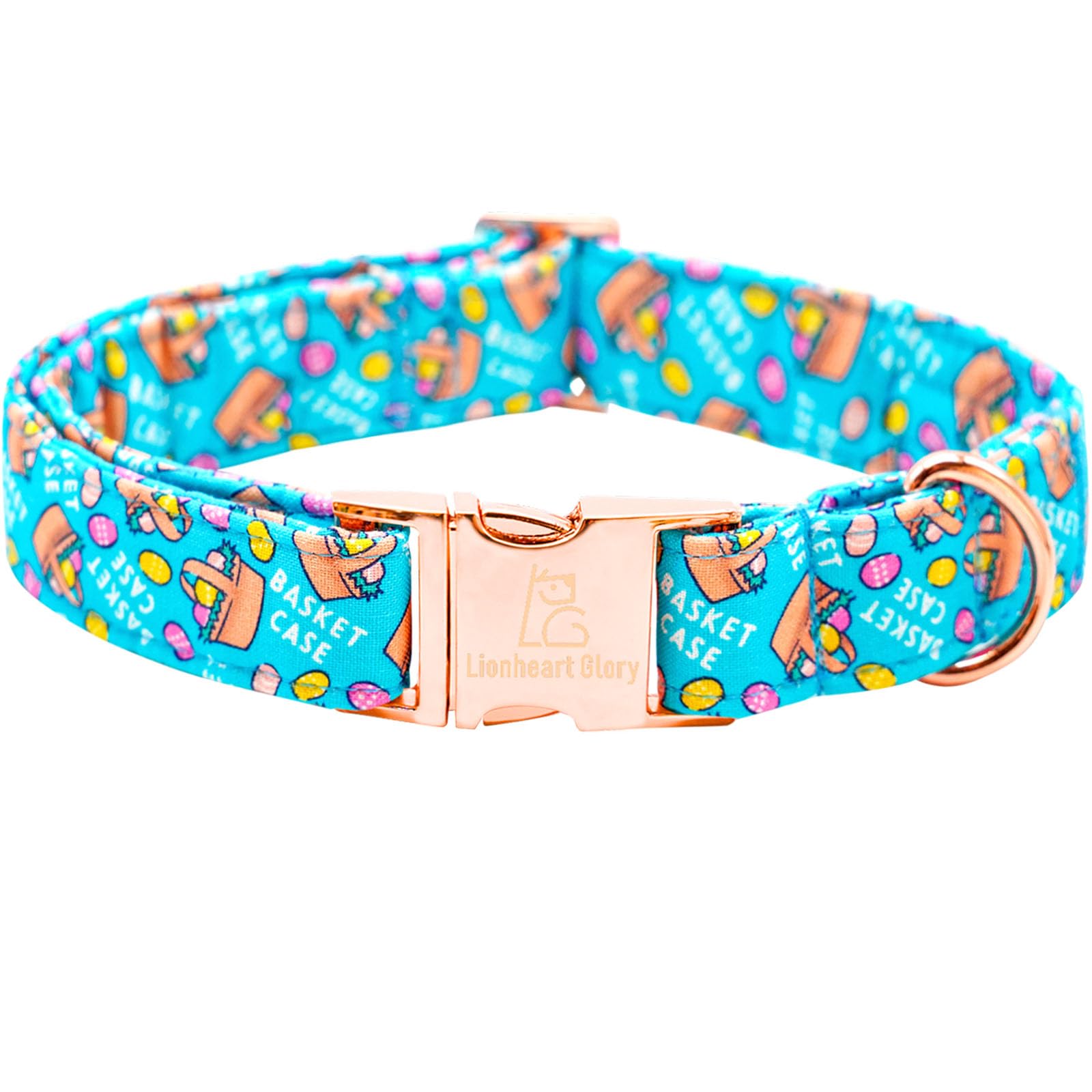 Lionheart Glory Easter Dog Collar Colorful Collar For Medium Dog Collars Easter Egg Print Dog Collars Spring Female Or Male Pet 