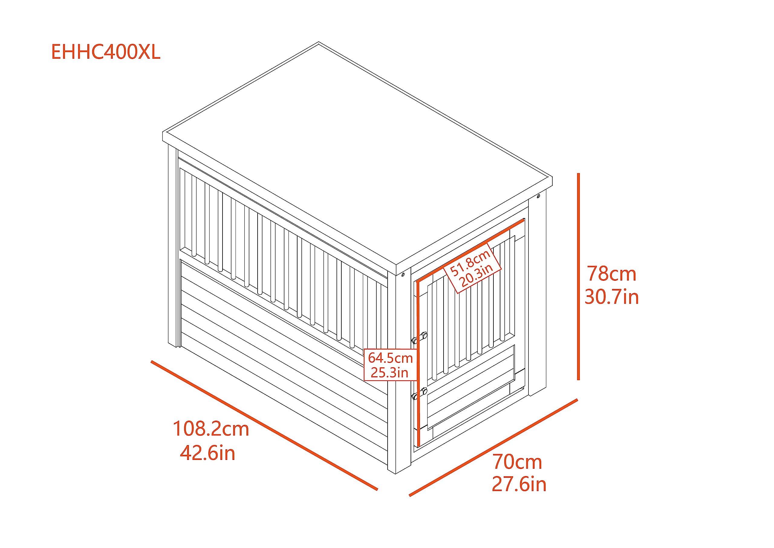 New Age Pet Ecoflex Pet Crate/End Table, X-Large, Russet