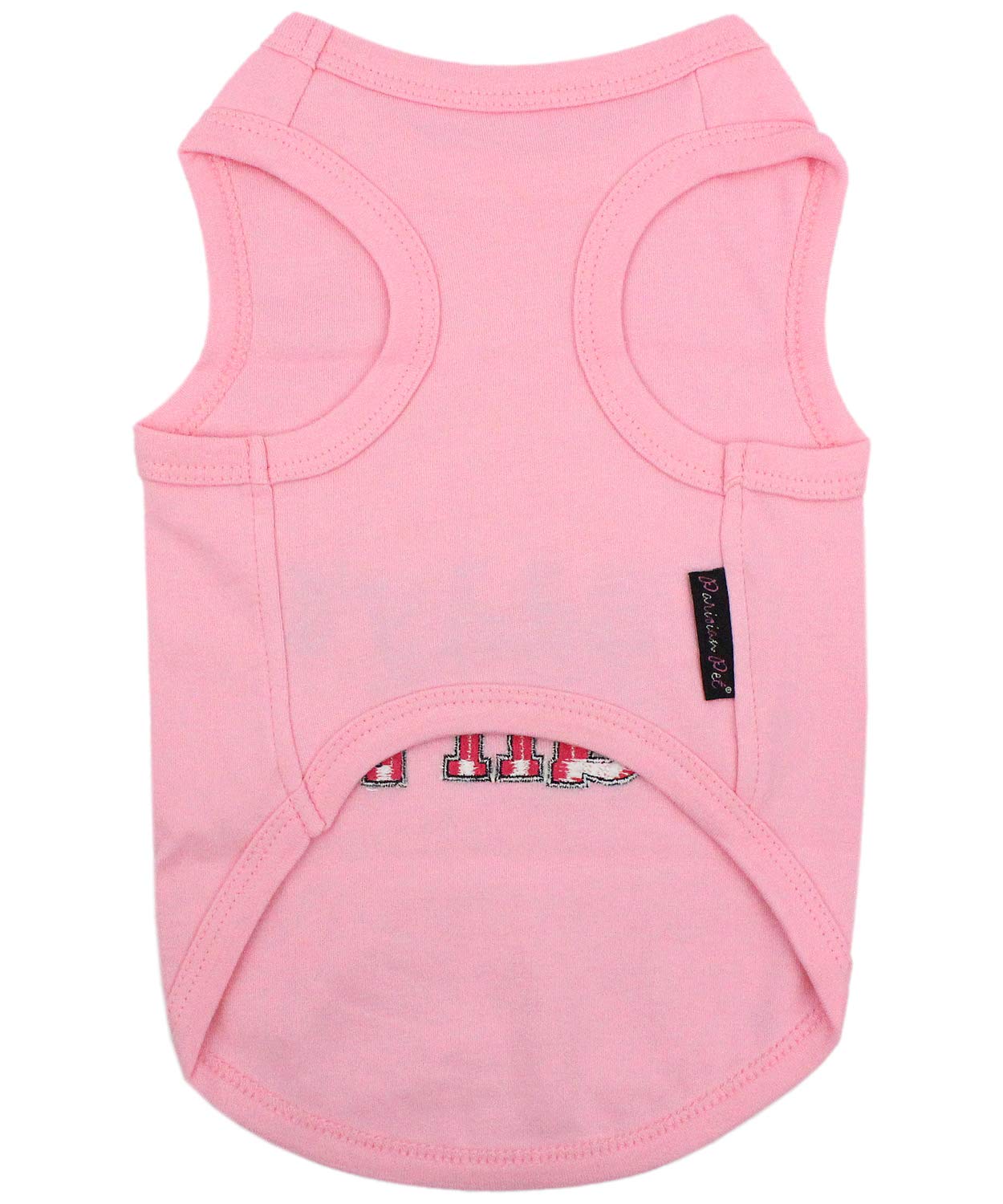 Parisian Pet Dog T-Shirt With Embroidered 'Daddy’S Girl' Words - 100% Cotton, Breathable Sleeveless Girl Dog Clothes - Machine Washable Dog Clothes For Medium-Sized Dogs, M