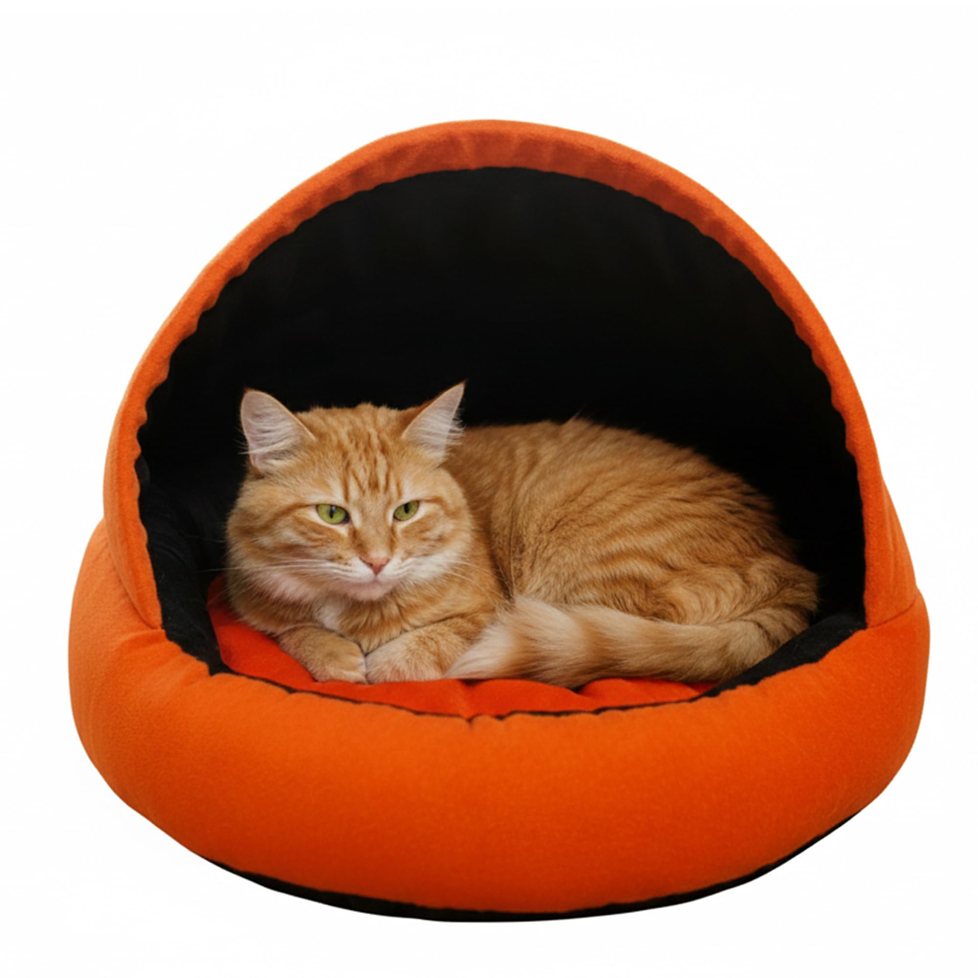 GDB Cotton Premium Cozy Covered Pet Bed for Cats and Dogs Soft, Washable, CaveStyle Sleeping Bed with AntiSlip Bottom Small Or